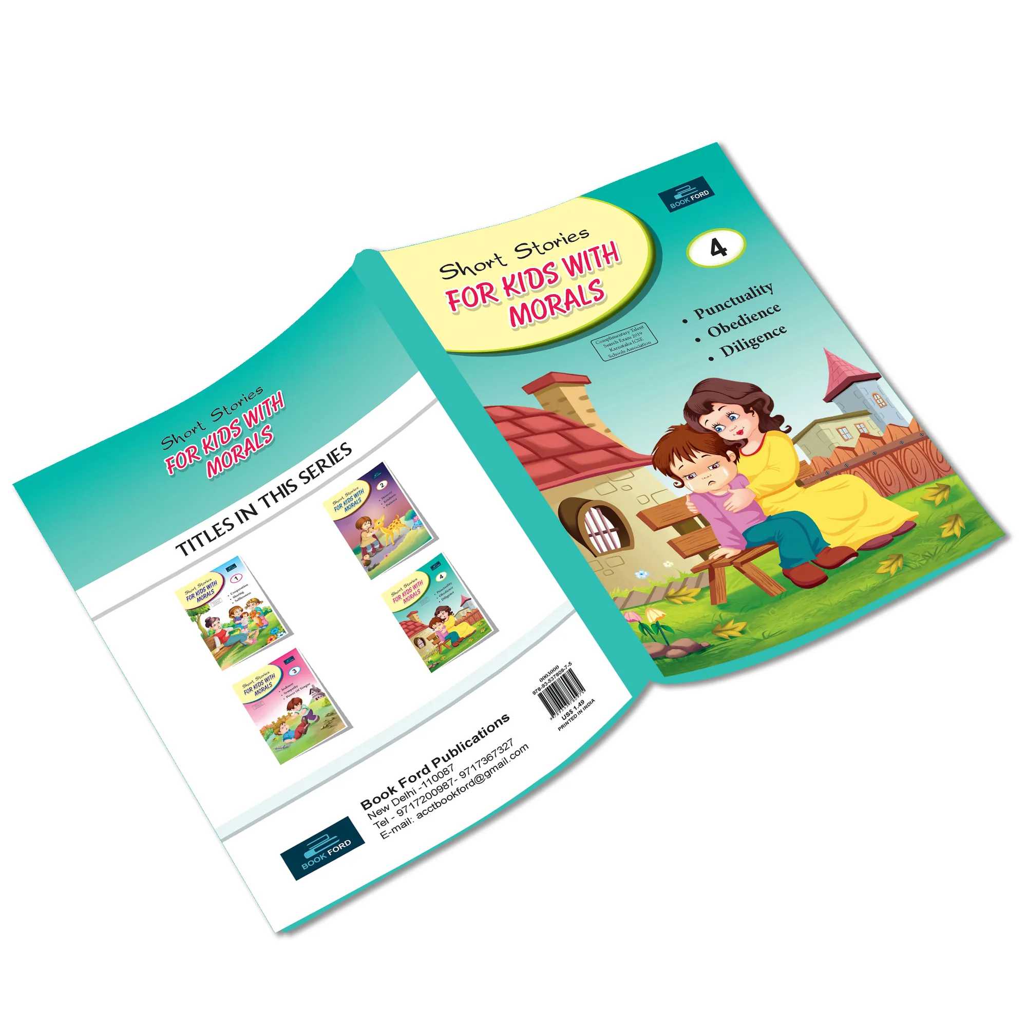Short Stories For Kids With Morals - Set Of 4 Books For Kids ,   