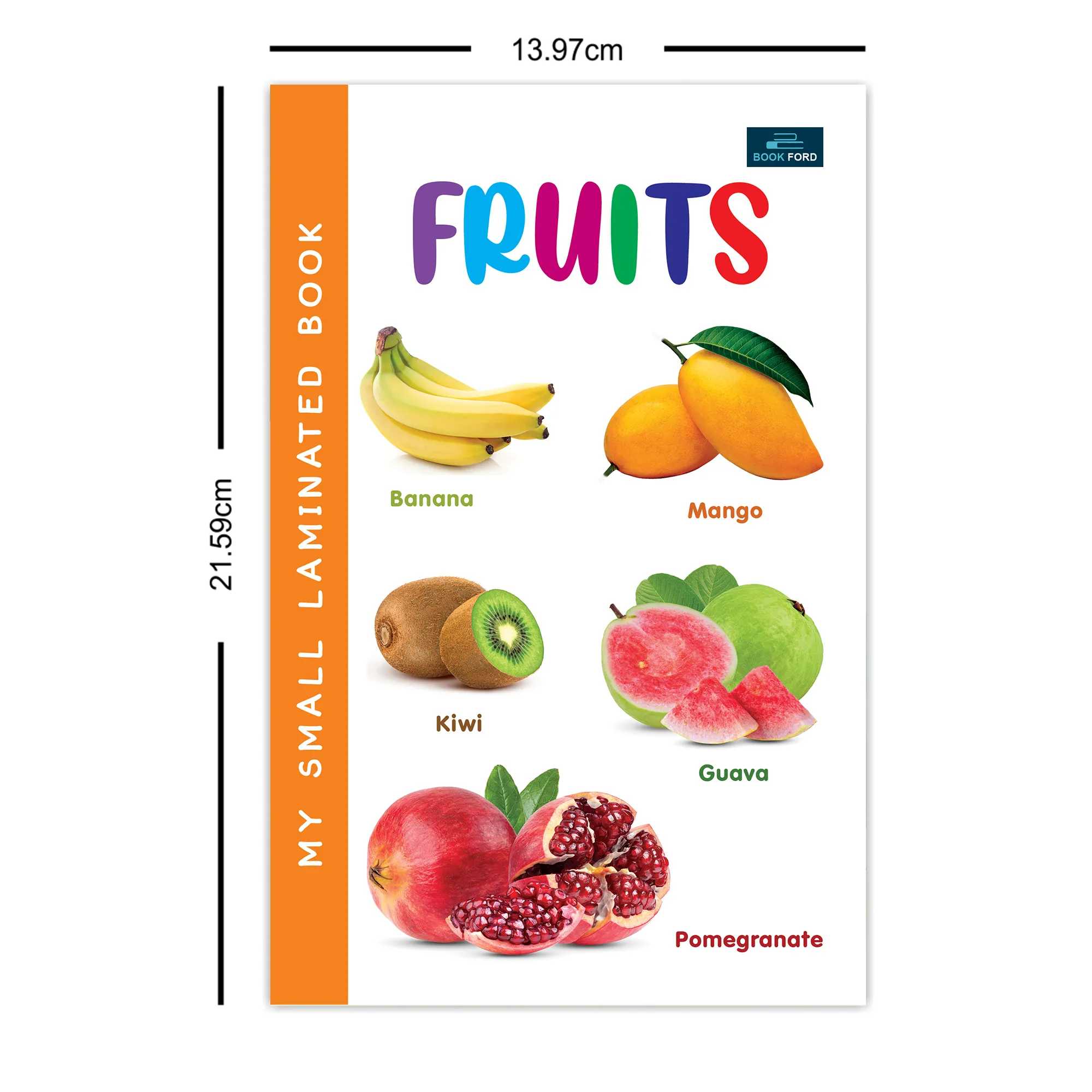 My Small Laminated Books - Set Of 2 Books - Fruits And Vegetables For Kids ,   