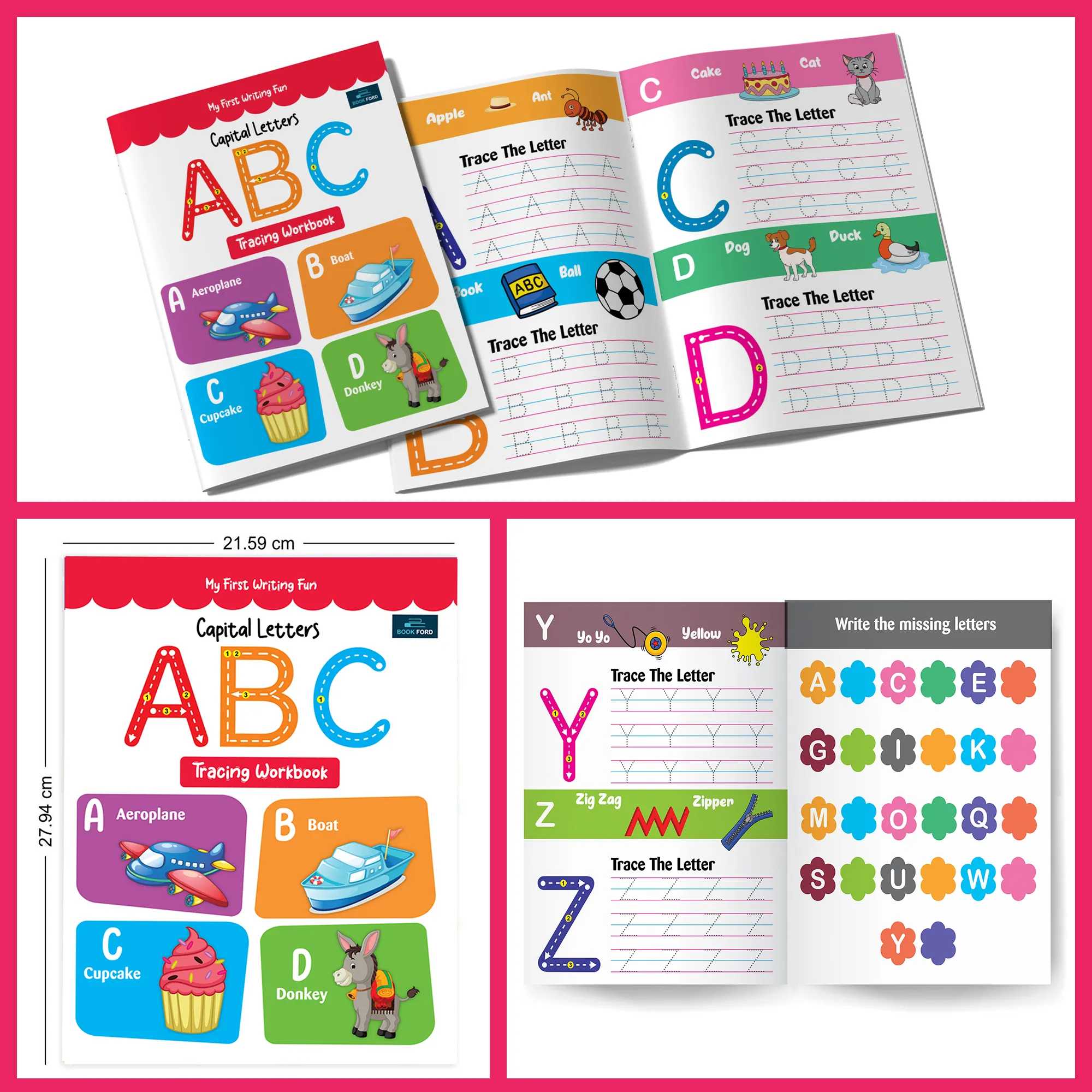 My First Writing Fun Capital Letters ABCTracing Workbook