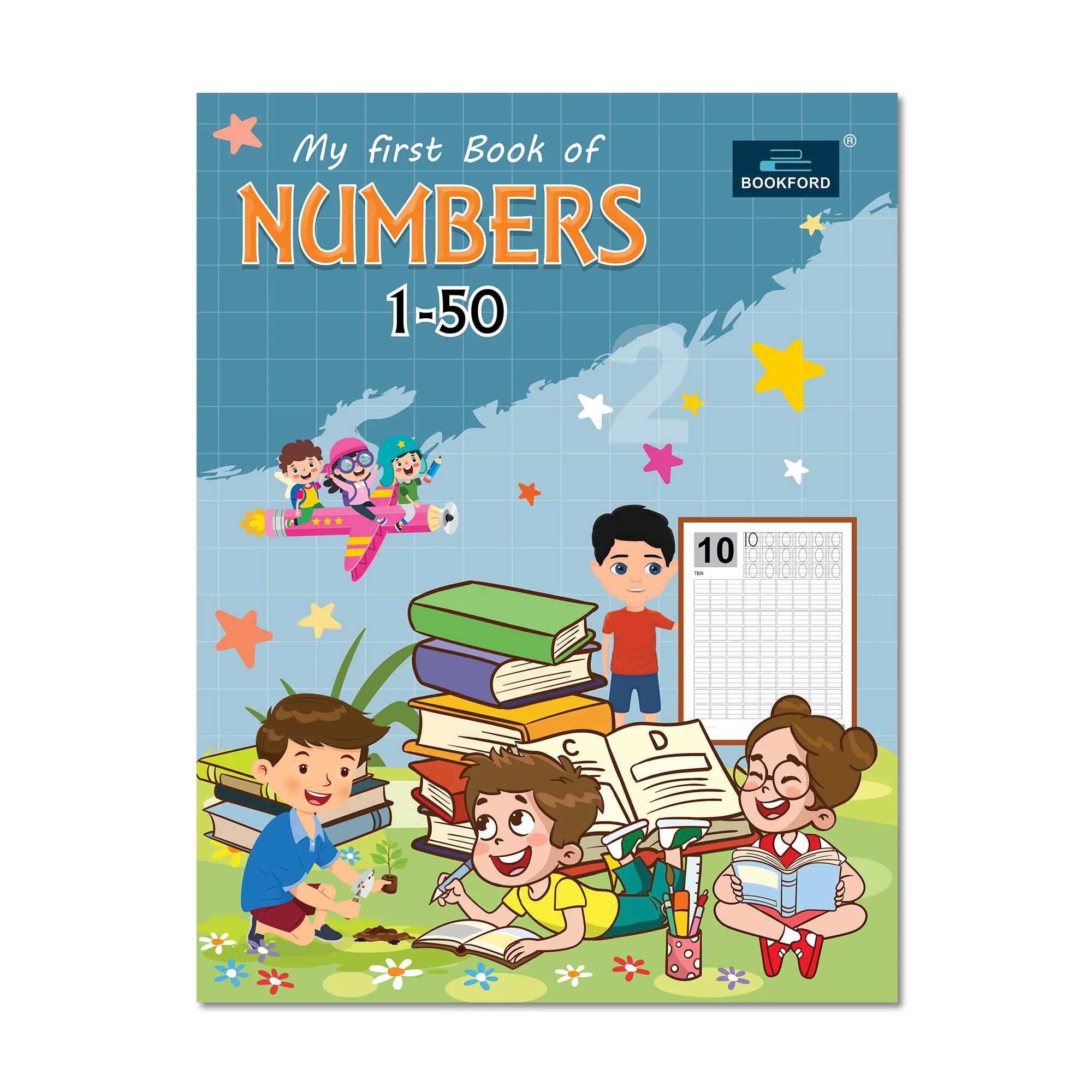 My First Writing Books For Kids - Set Of 2 Books - Small Letters , And Numbers 1-50 ,