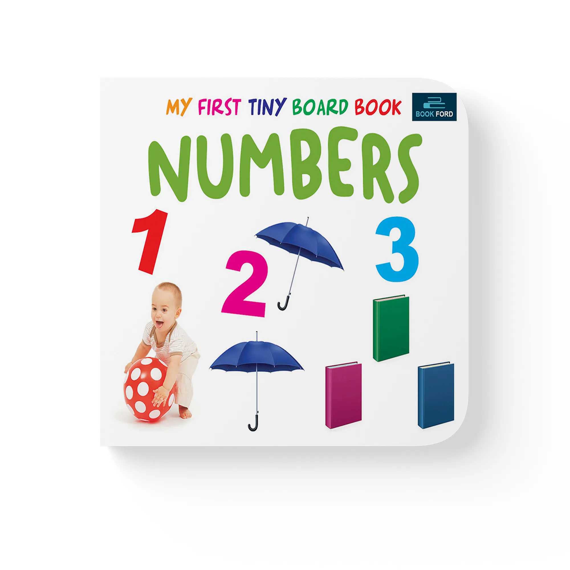 My First Tiny Board Books - Set Of 3 Books - Alphabet , Numbers , And Hindi Varnamala For Kids Hardcover,   