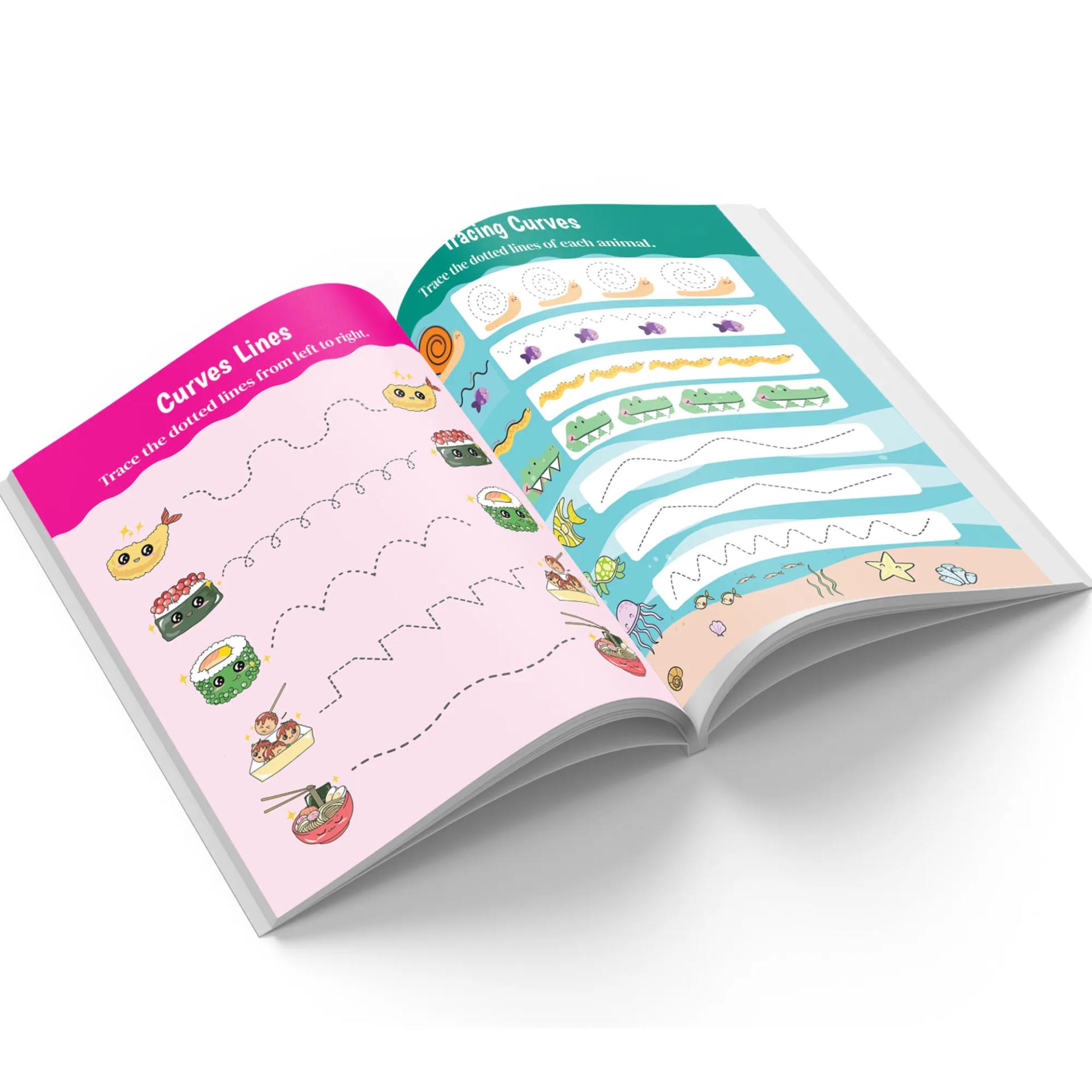 Write And Clean Reusable Book - Line And Curve Tracing Workbook For Kids - 4