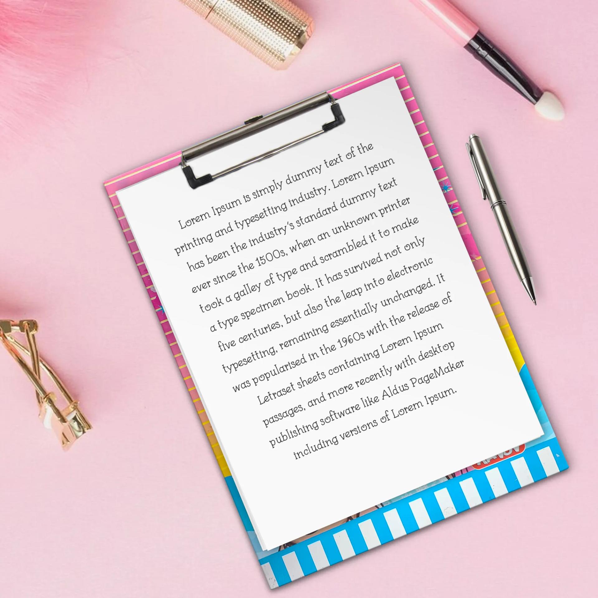 Barbie1 Paper Clipboard | Writing Pad | Drawing/Writing/Exam Board/Clipboard - 3