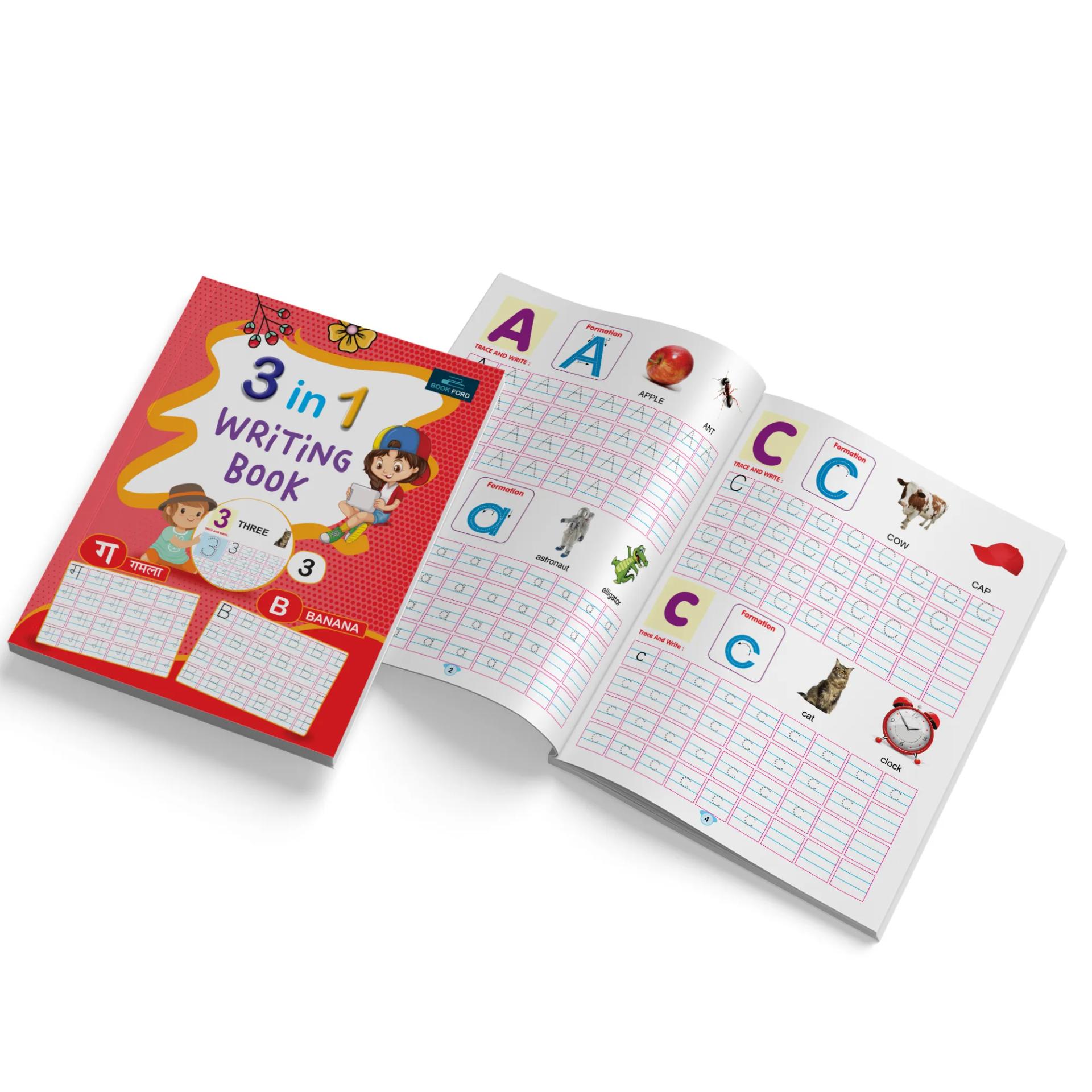 3 In One Writing Book For Kids  - 5