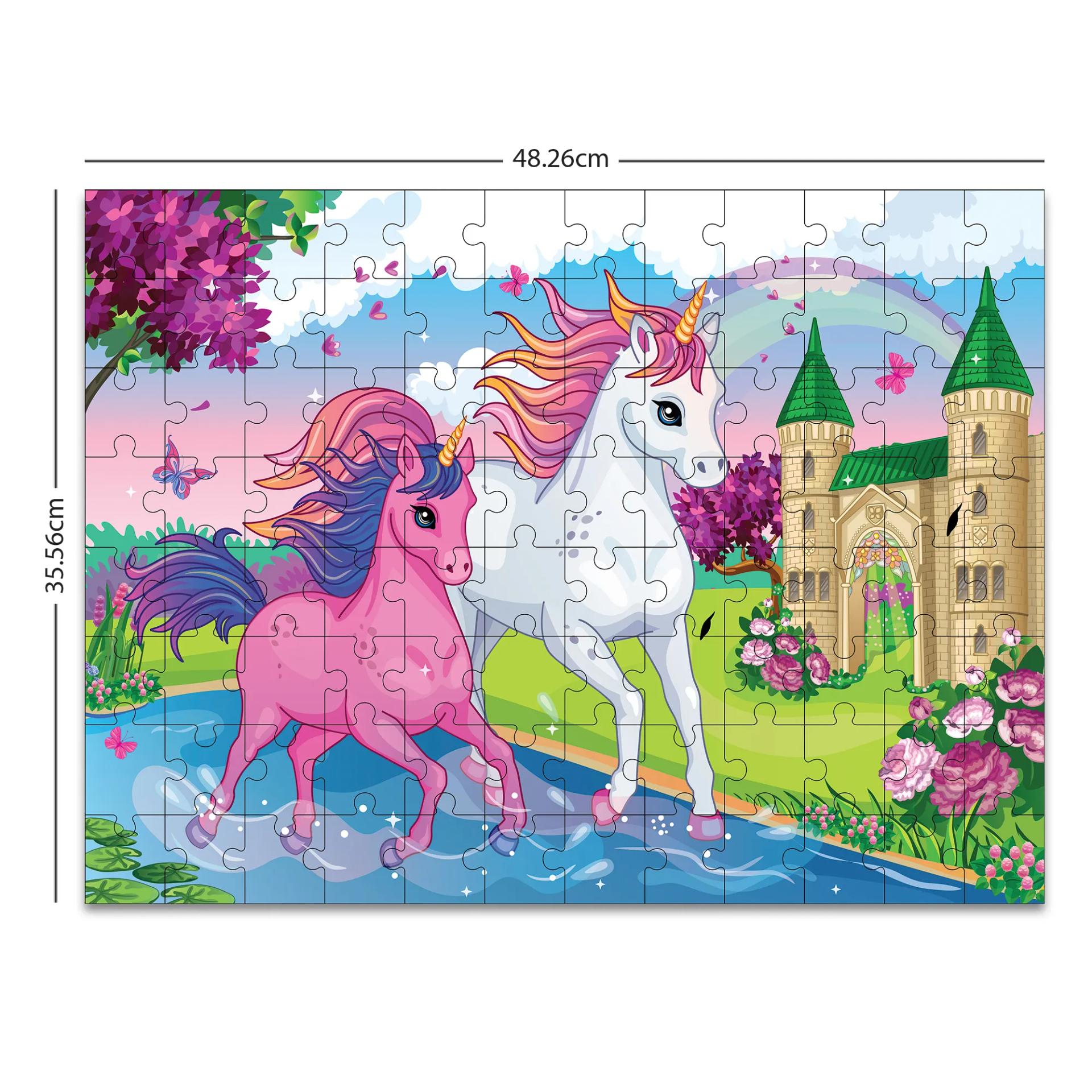 Era Of Unicorn Jigsaw Puzzle Game & Fun And Learning 96 Pieces - 4
