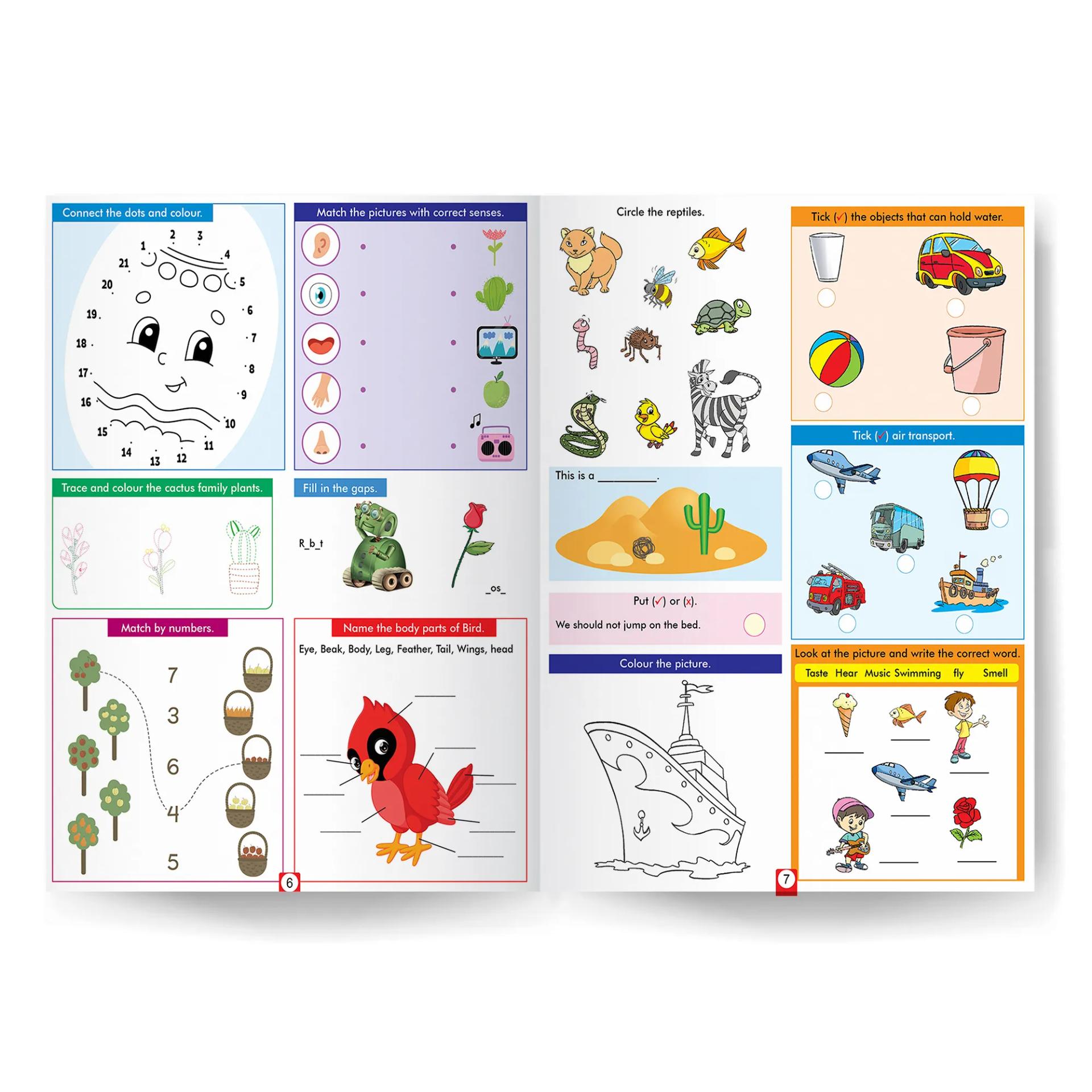 500 Activity Book for Kids (Set of 3) - Maths , English And Science BOOKFORD - 8