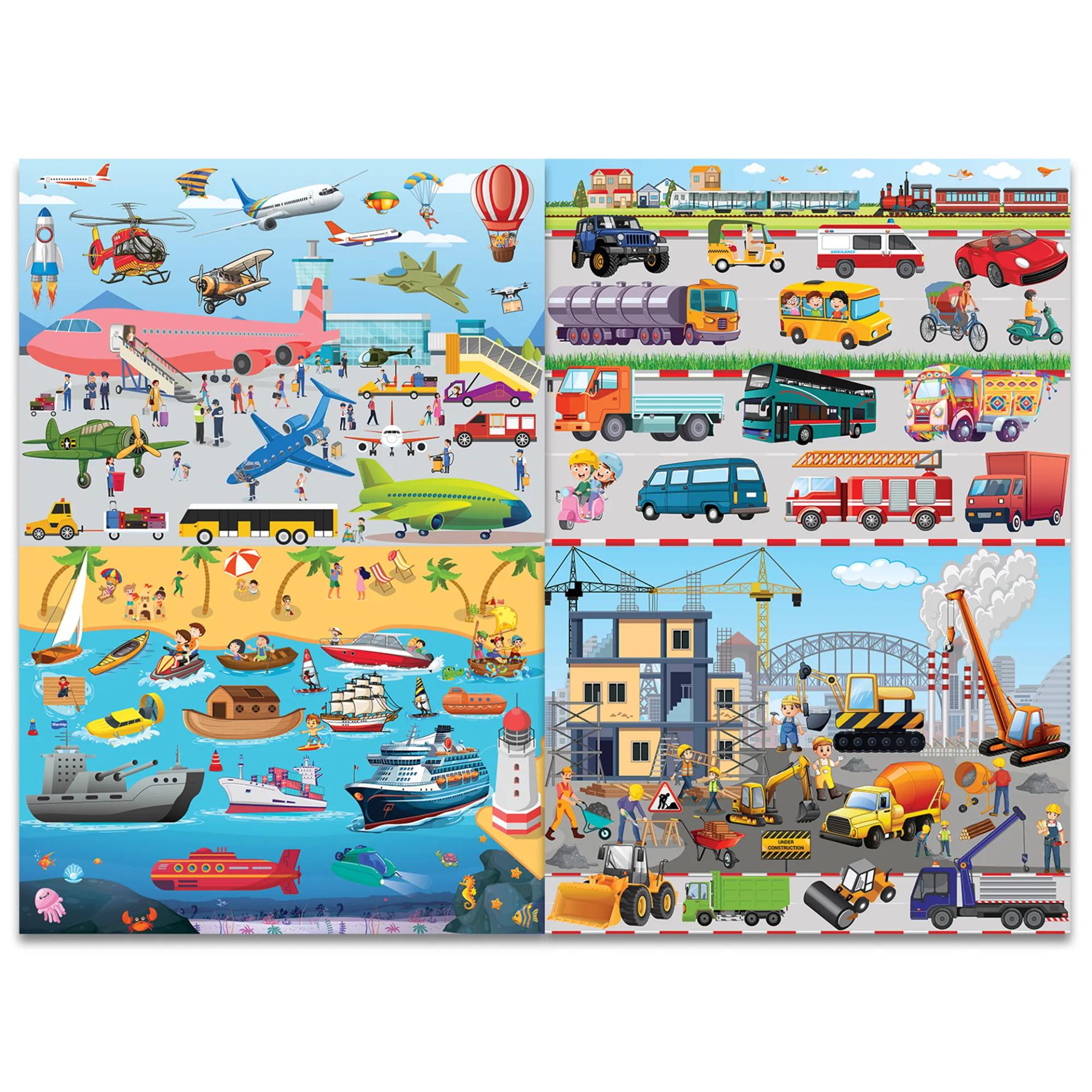 4 In 1 Modes Of Transportation Jigsaw Puzzle Game & Fun And Learning 96 Pieces - 3