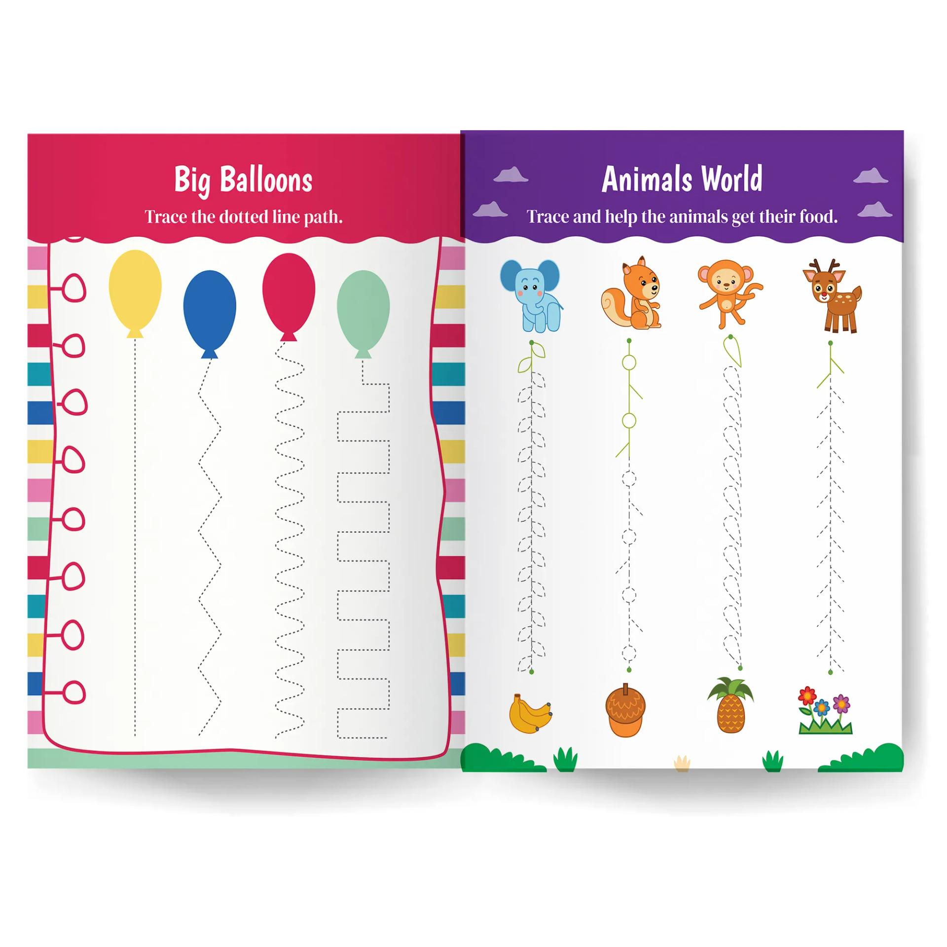 Write And Clean Reusable Book - Line And Curve Tracing Workbook For Kids - 6