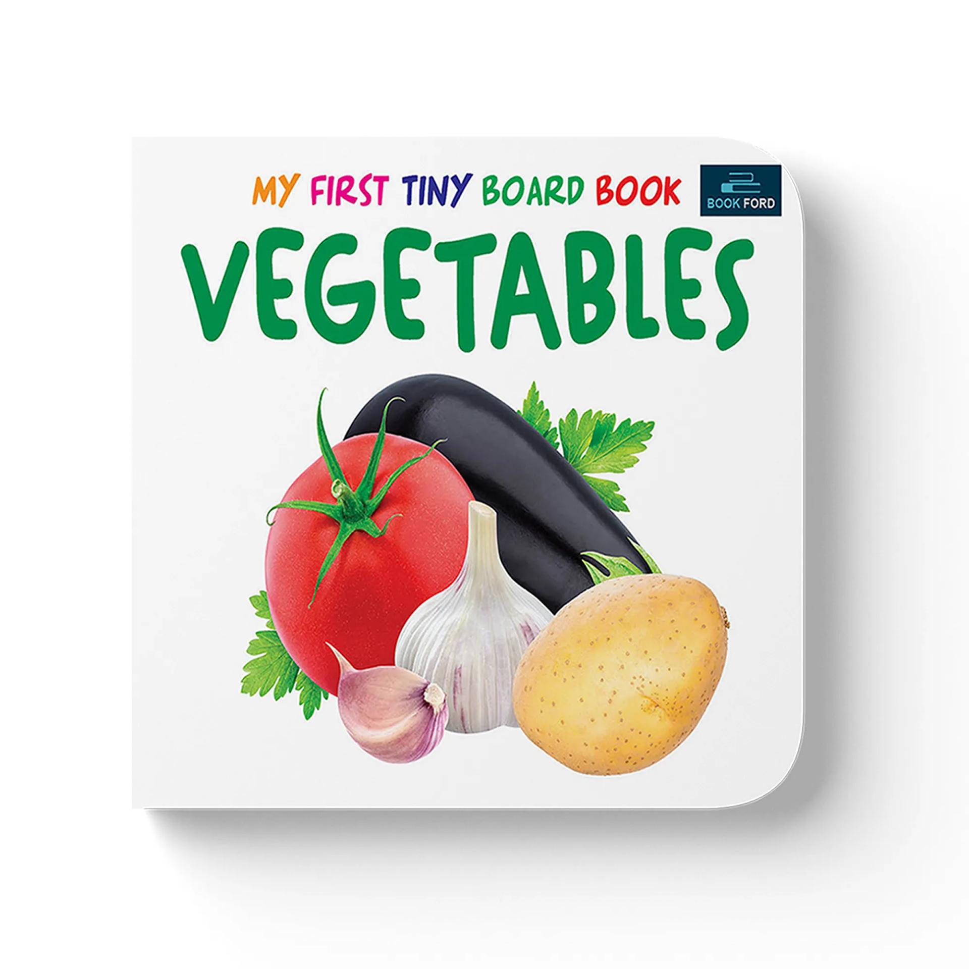 My First Tiny Board Books - Set Of 2 Books - Fruits And Vegetables For Kids Hardcover,    - 3
