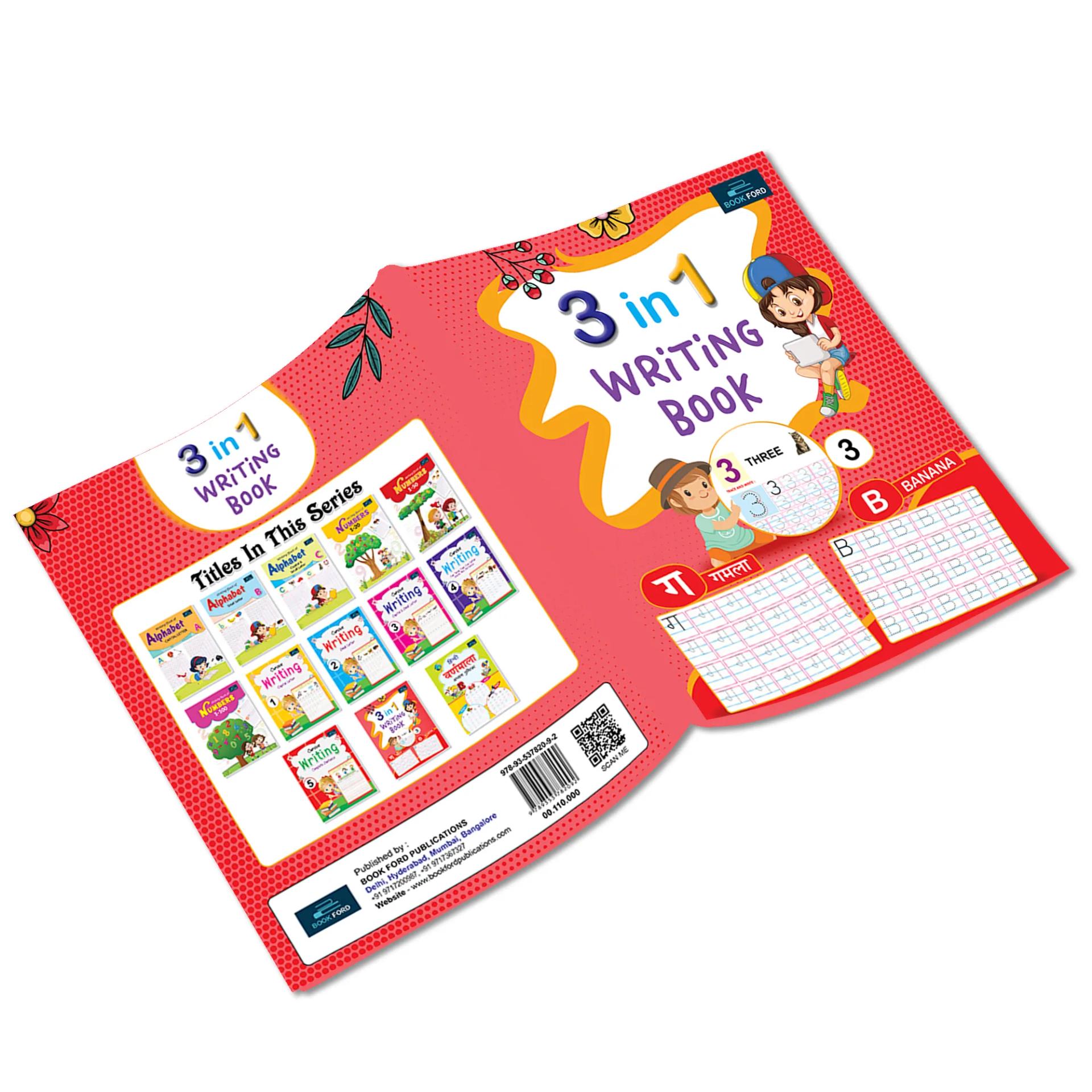 3 In One Writing Book For Kids  - 1