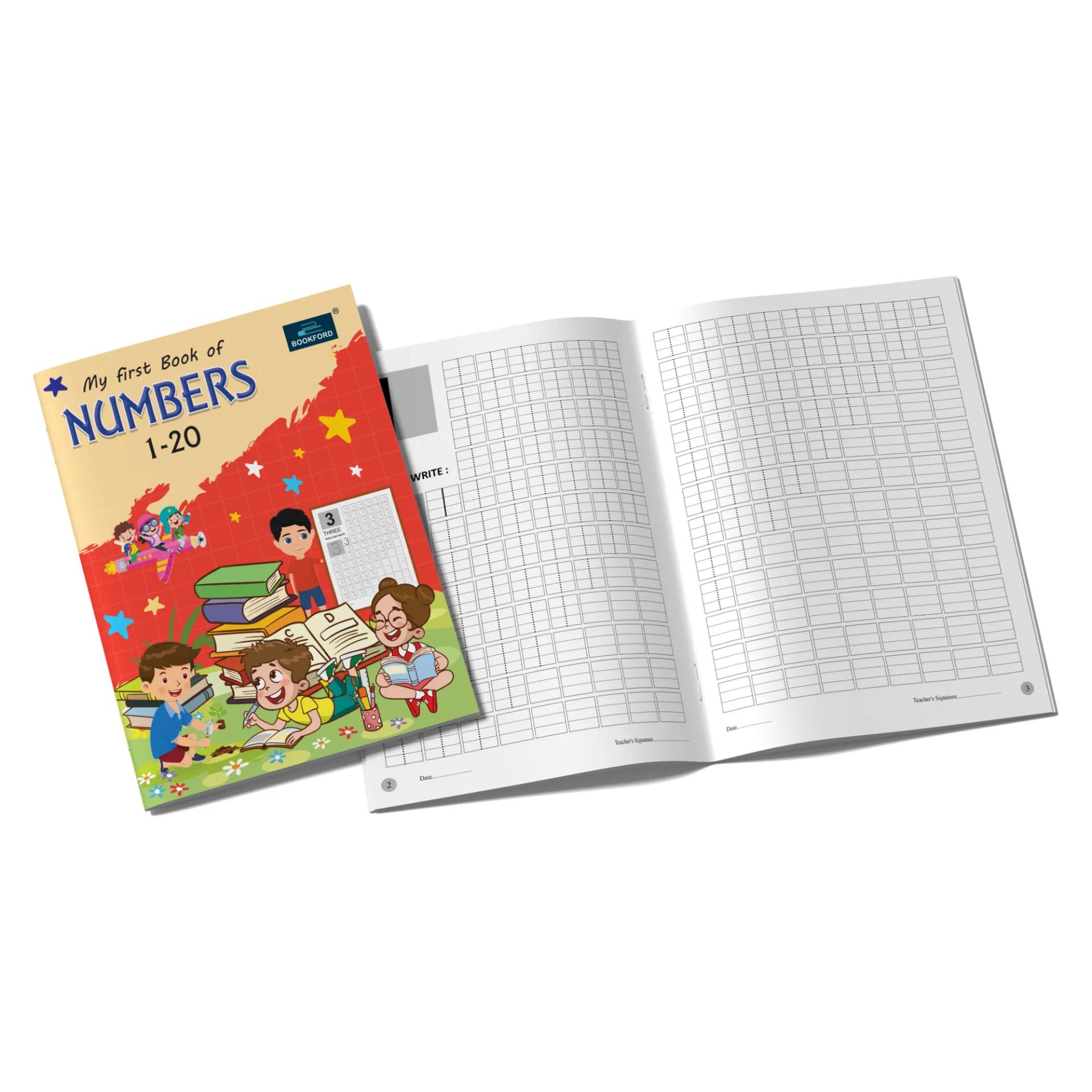 My First Writing Books For Kids - Set Of 2 Books - Capital Letters , Numbers 1-20 - 5