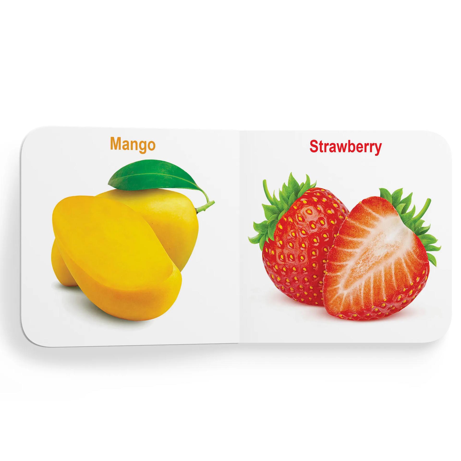 My First Tiny Board Books - Set Of 2 Books - Fruits And Vegetables For Kids Hardcover,    - 2
