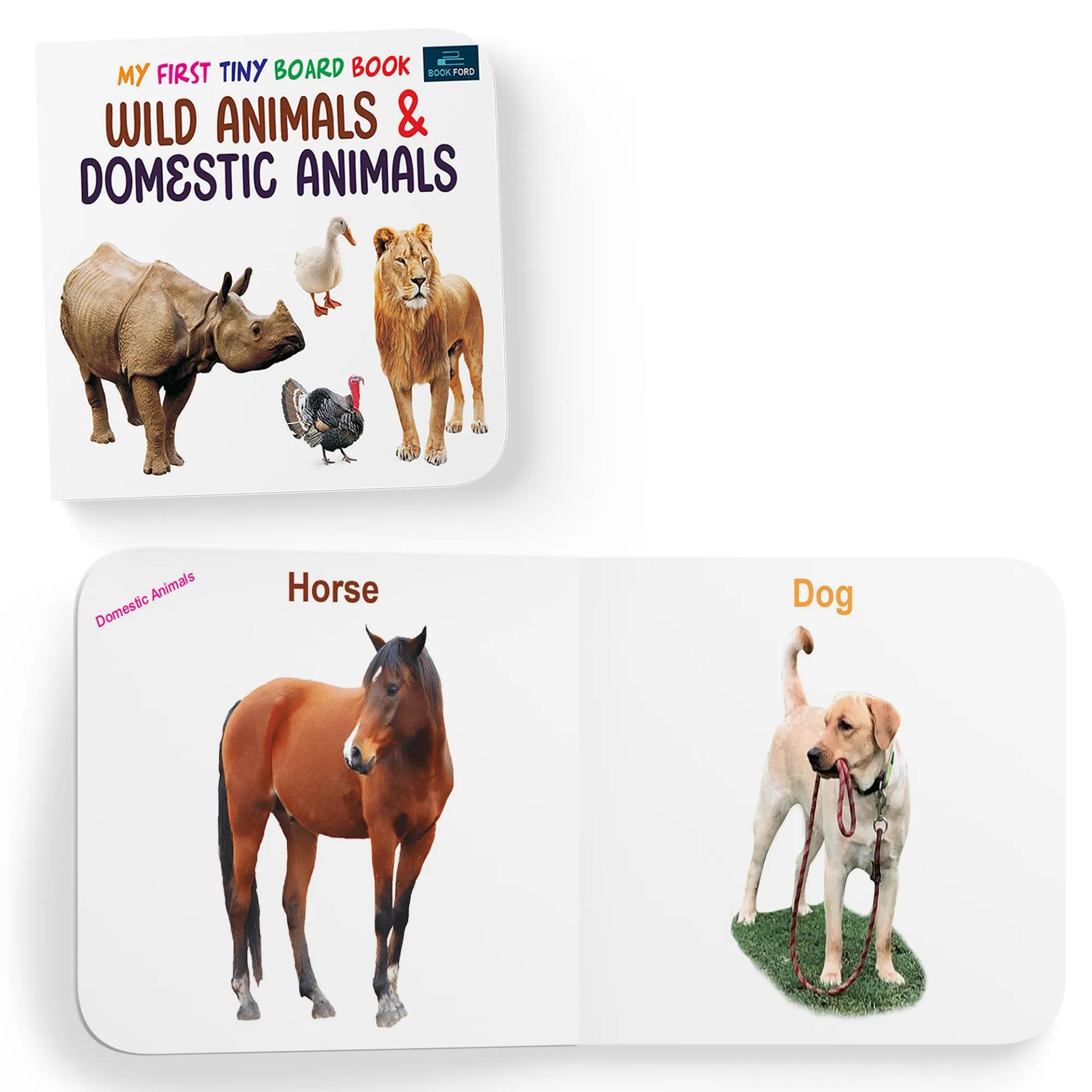 My First Tiny Board Books - Set Of 2 Books - Birds And Wild Animals & Domestic Animals For Kids Hardcover,    - 7