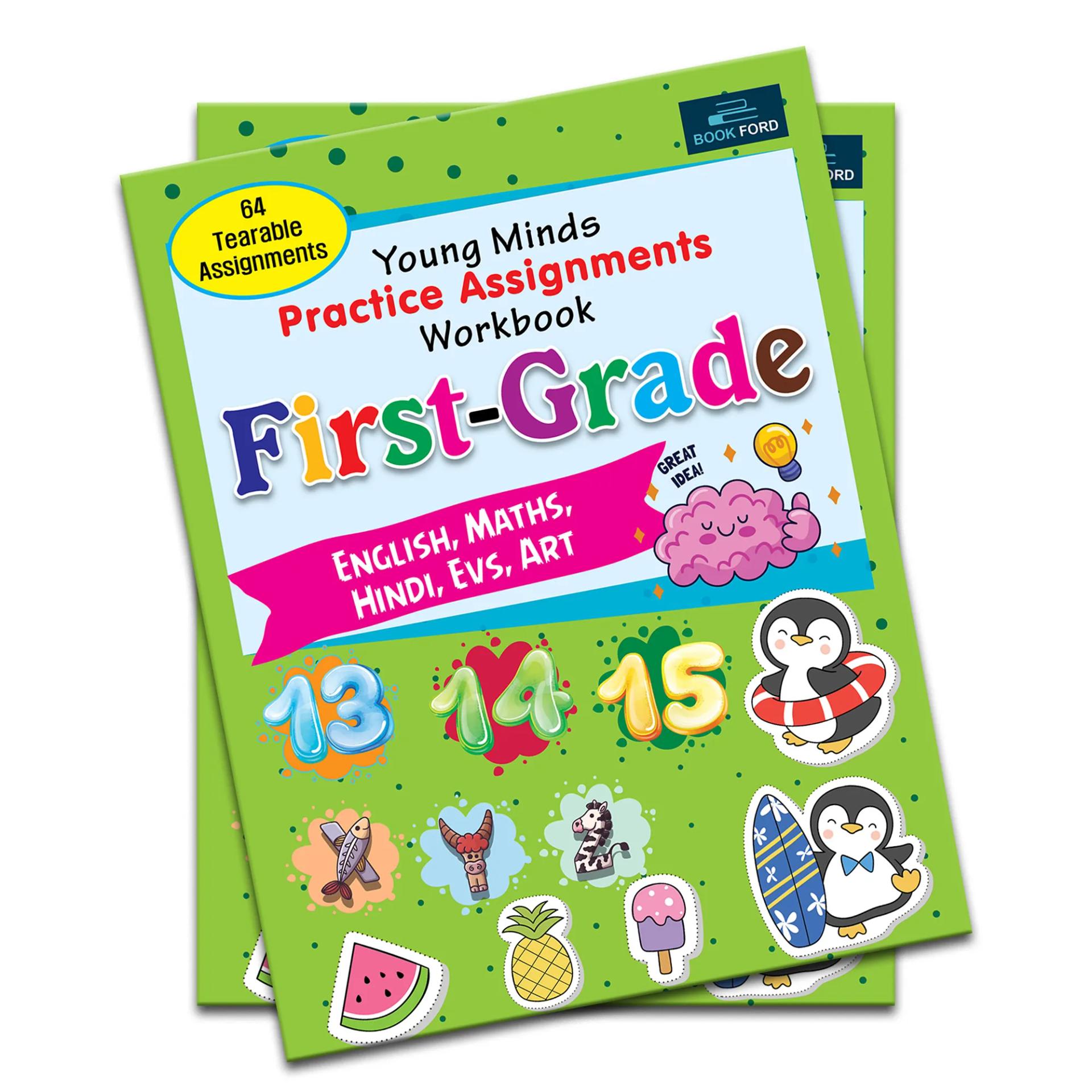 Young Minds Practice Assignments Workbook - First Grade All In 1 Books For Kids - 1