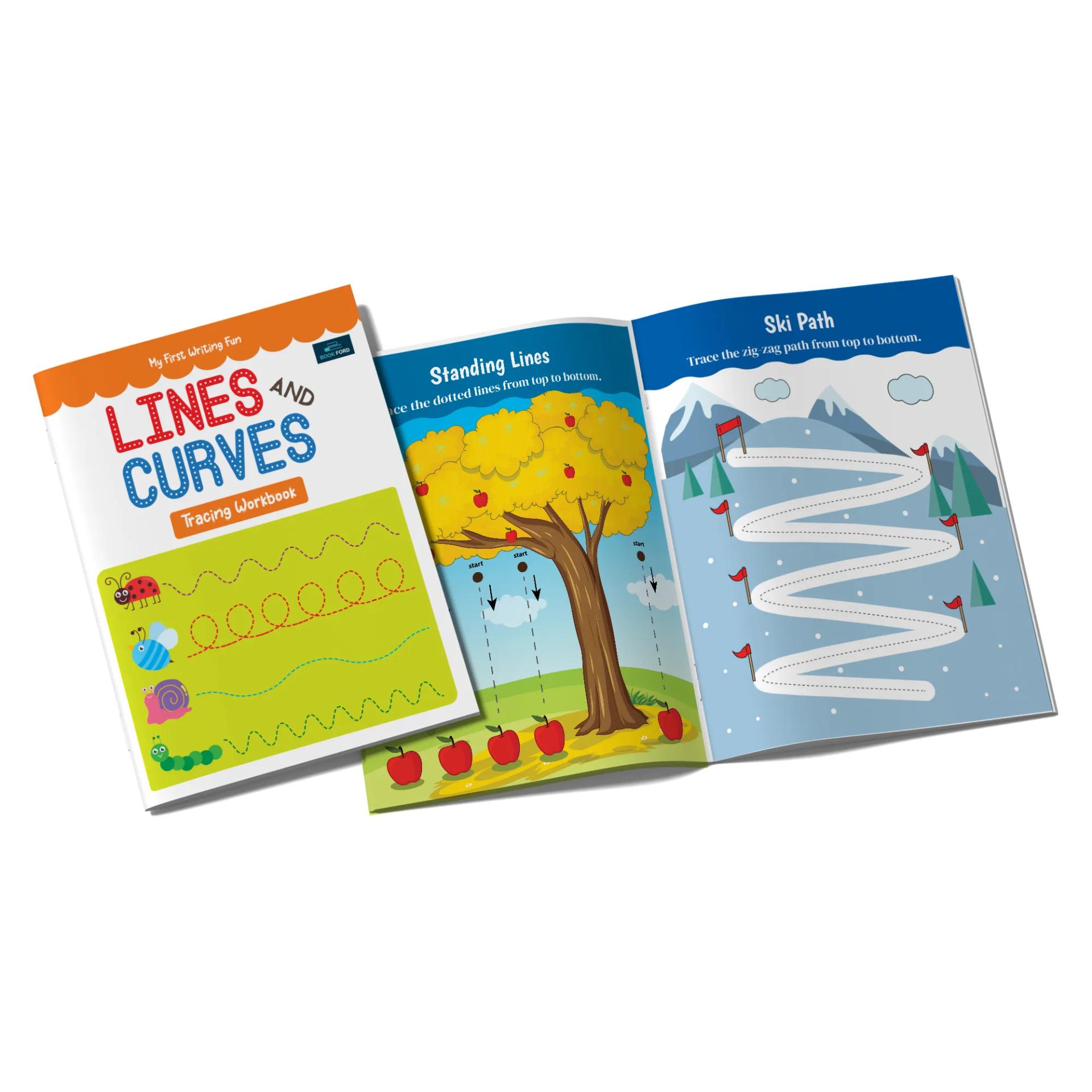 My First Writing Fun Tracing Workbook - Set Of 2 Books - Numbers 1-10 And Lines & Curves - 3 Years To 4 Years ,    - 4
