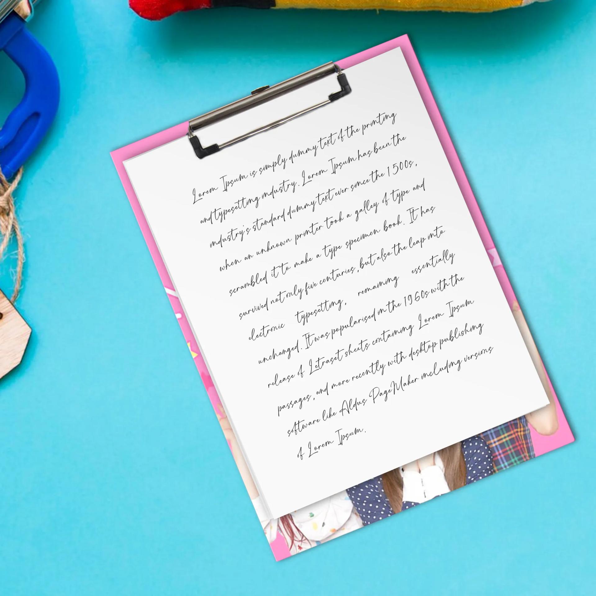 Black Pink Paper Clipboard | Writing Pad | Drawing/Writing/Exam Board/Clipboard - 3