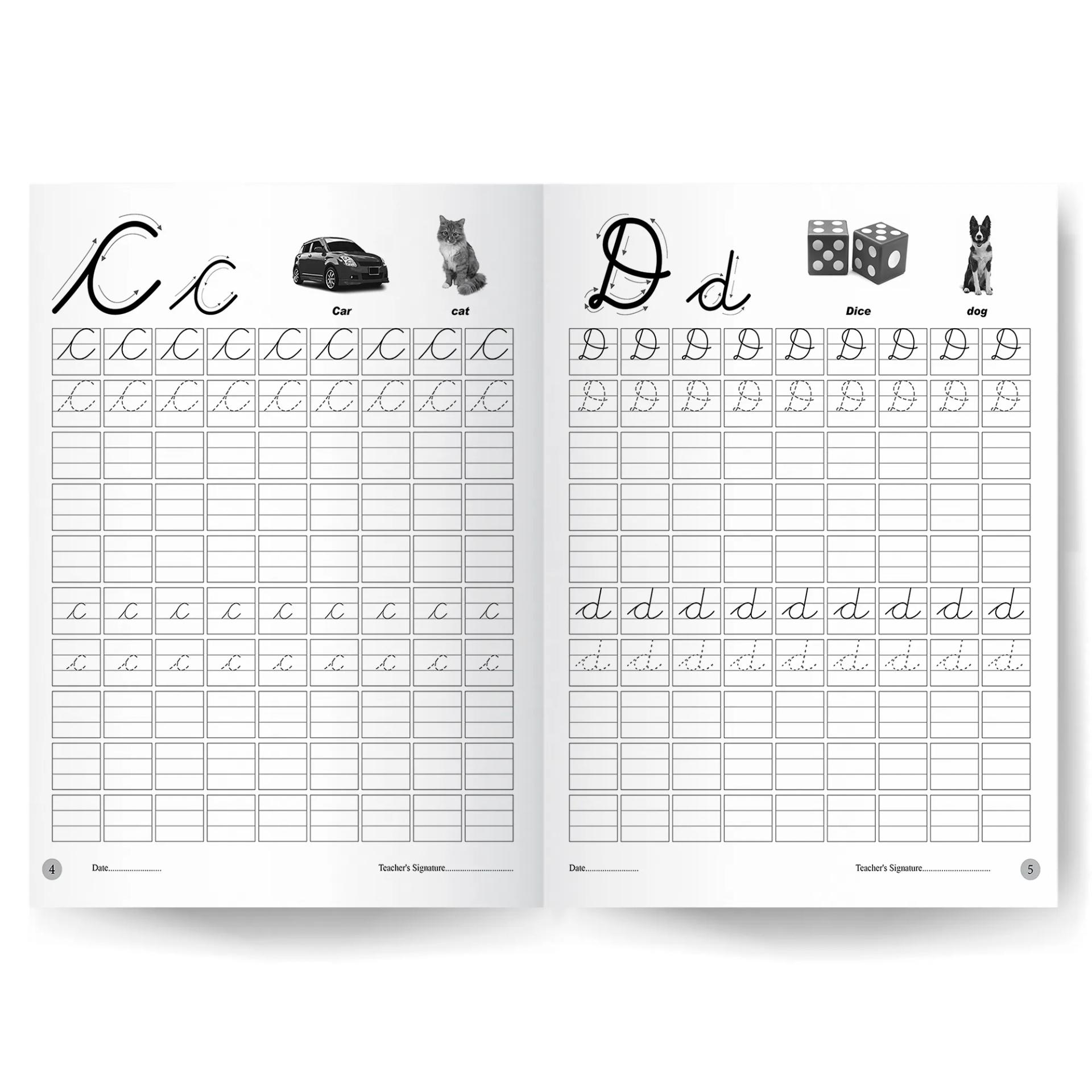 My First Cursive Writing Books For Kids - Set Of 2 Books - Capital & Small Letters , And Complete Sentences - 8