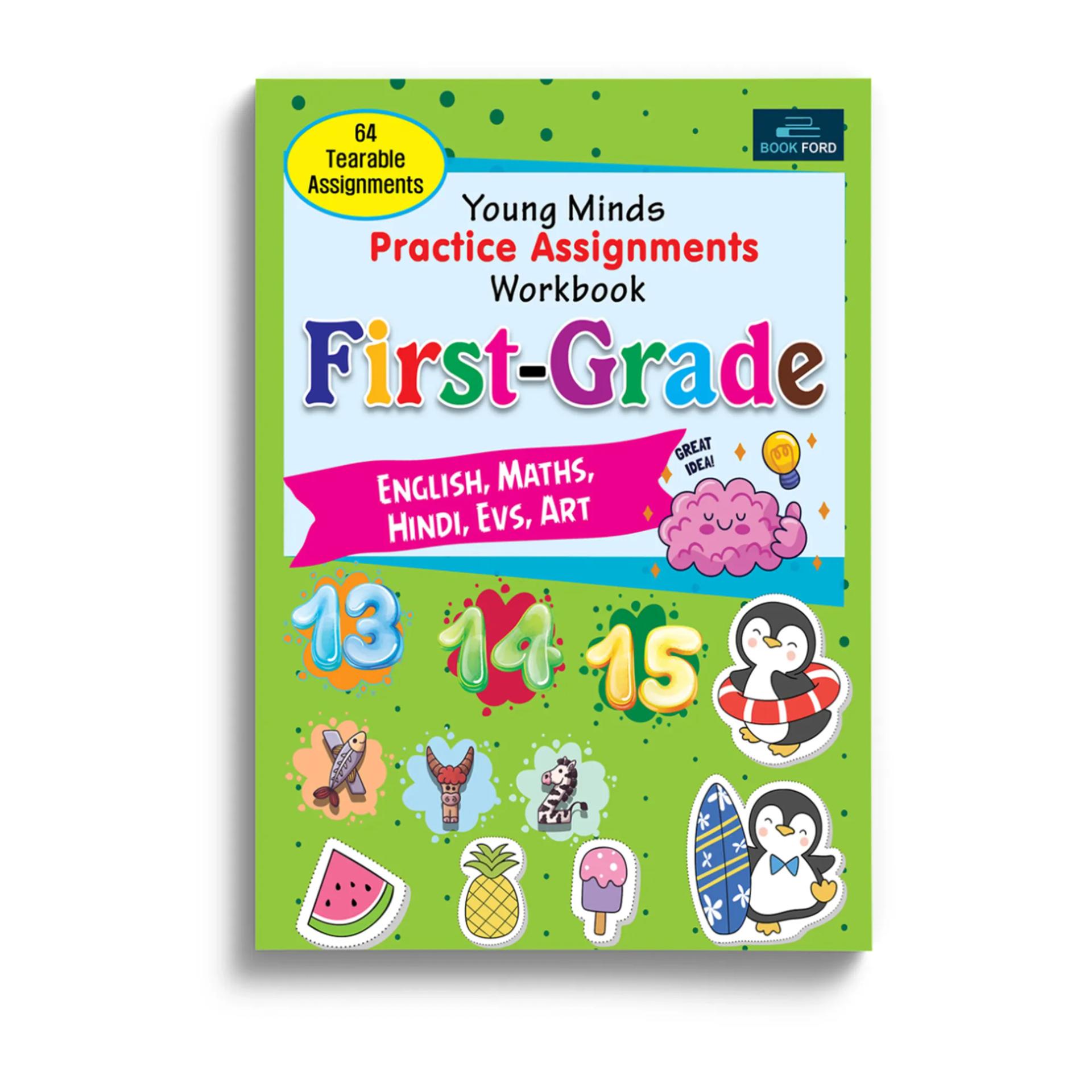 Young Minds Practice Assignments Workbook - First Grade All In 1 Books For Kids - 6