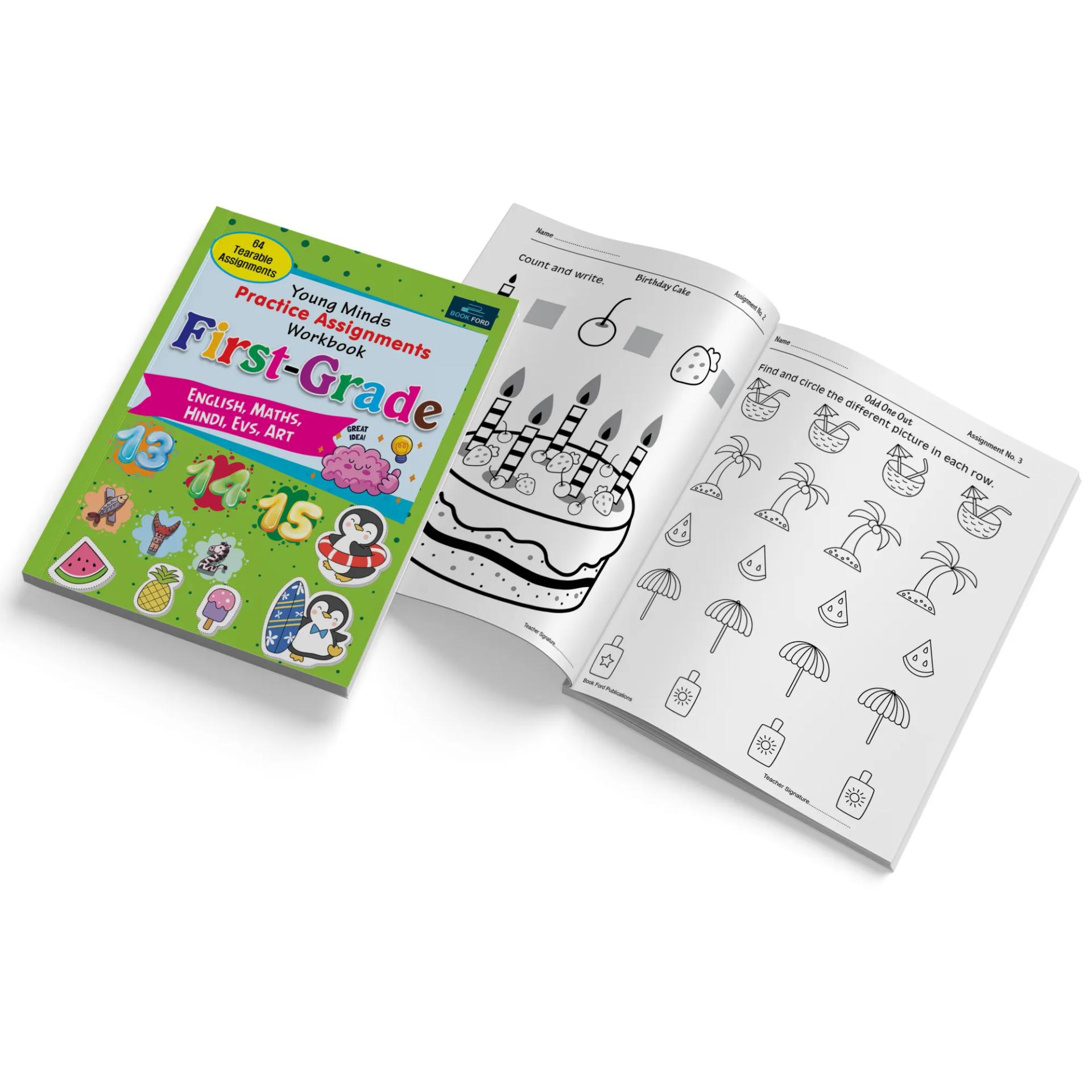 Young Minds Practice Assignments Workbook - First Grade All In 1 Books For Kids - 4