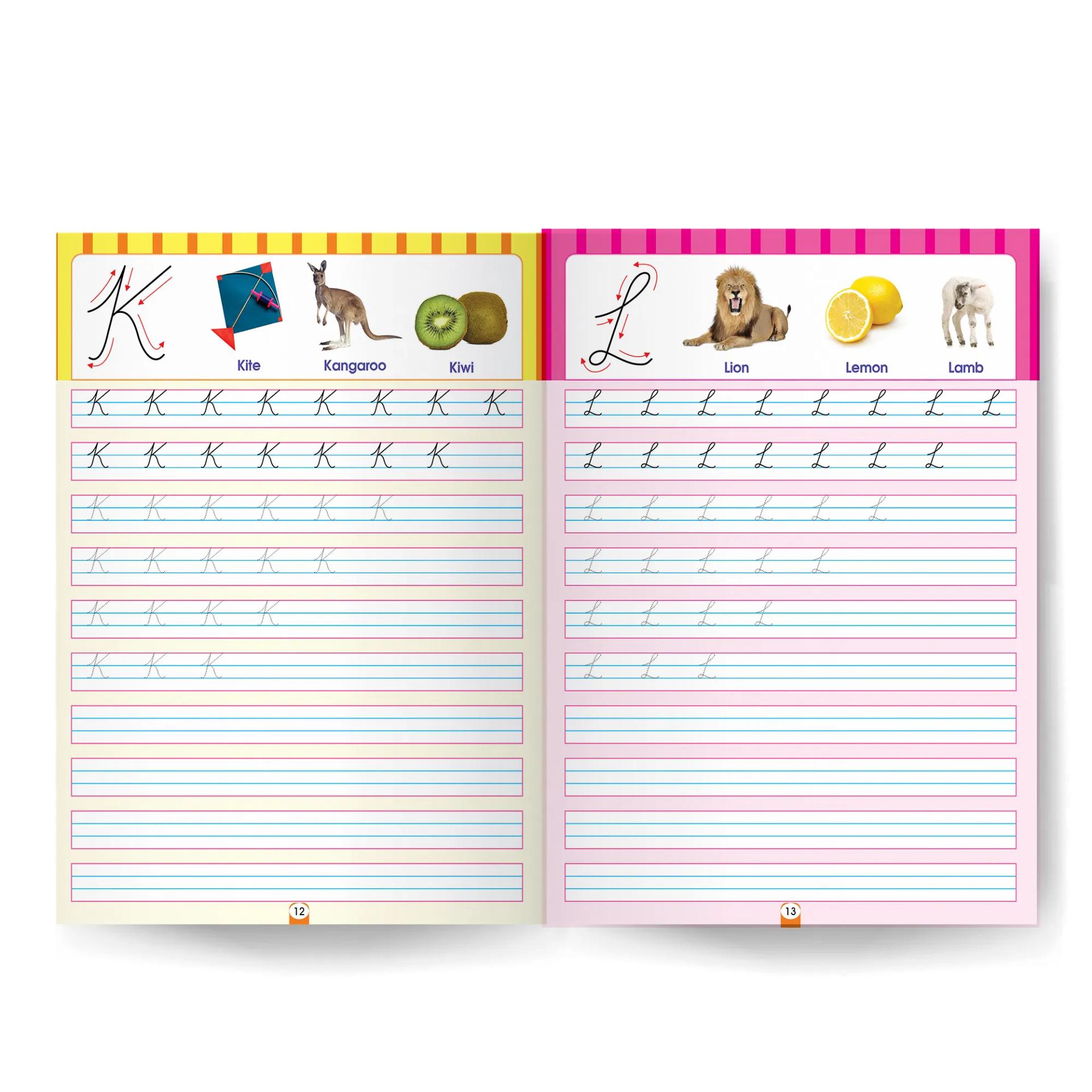 Practice Book Of 5-in-One Cursive Writing - Master The Art Of Beautiful Handwriting  - 5