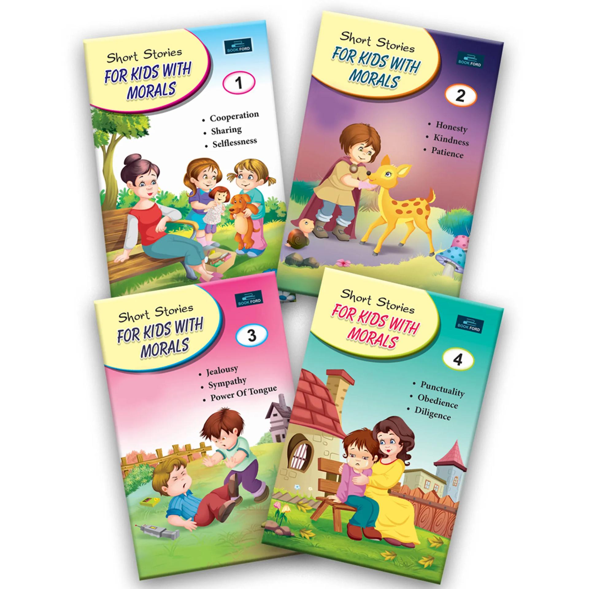 Short Stories For Kids With Morals - Set Of 4 Books For Kids ,    - 4