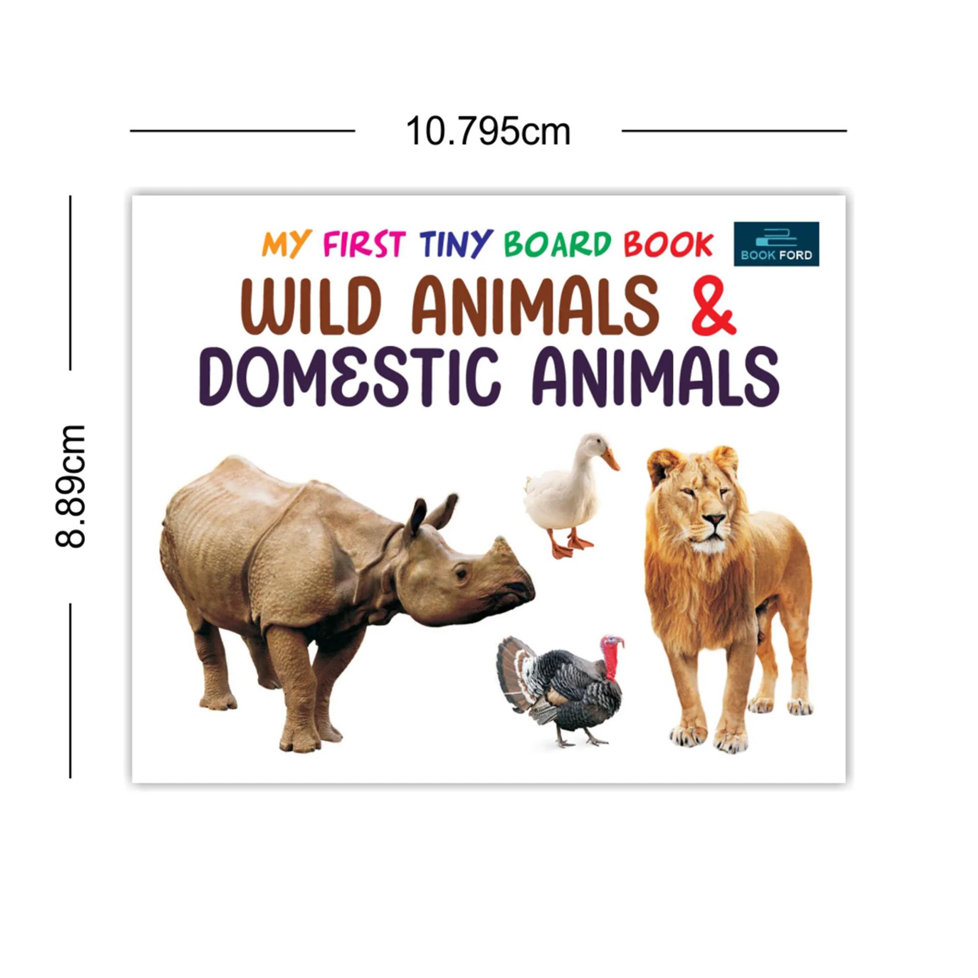 My First Tiny Board Books - Set Of 2 Books - Birds And Wild Animals & Domestic Animals For Kids Hardcover,    - 5