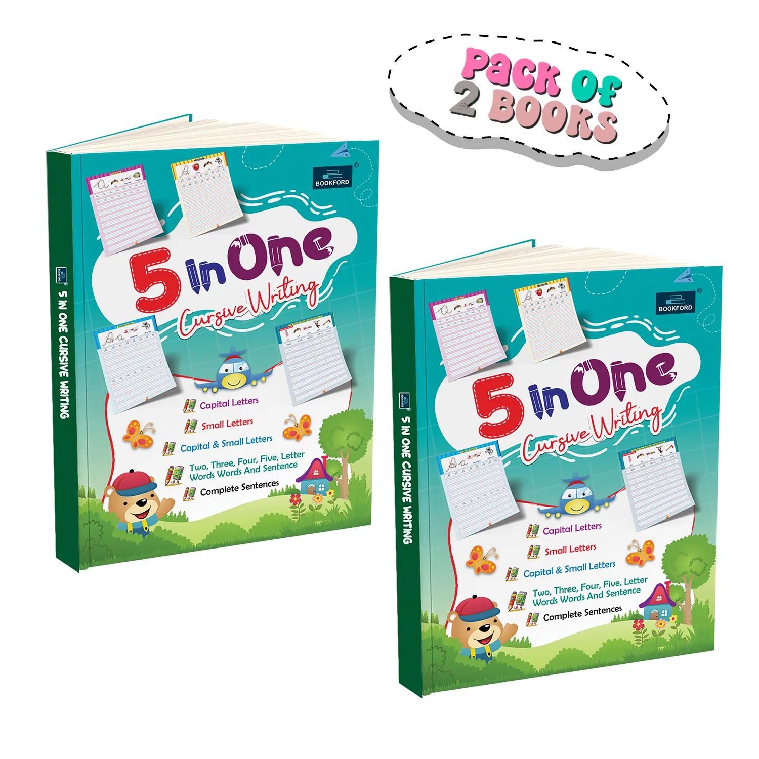 Practice Book Of 5-in-One Cursive Writing - Master The Art Of Beautiful Handwriting  - 1