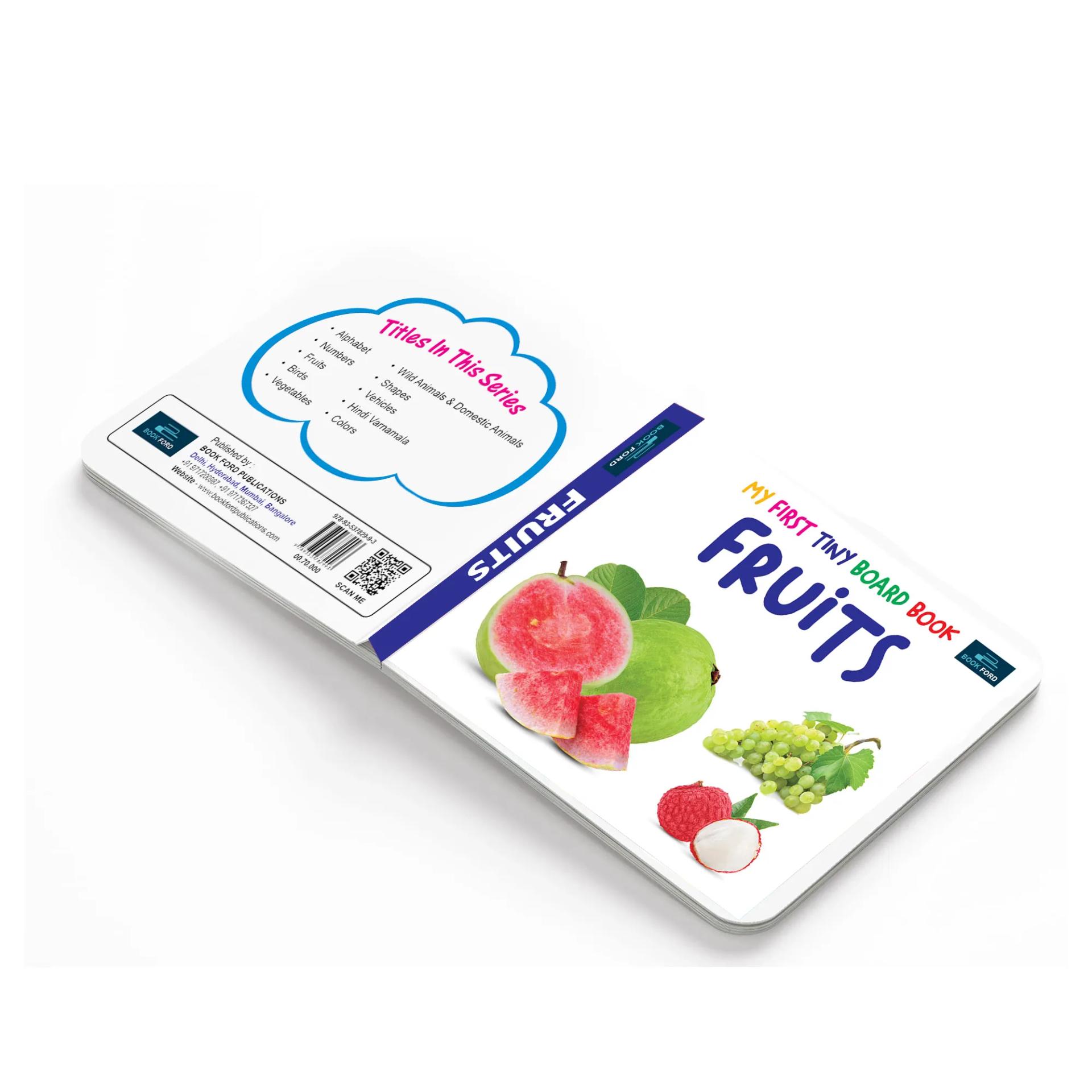 My First Tiny Board Books - Set Of 2 Books - Fruits And Vegetables For Kids Hardcover,    - 8