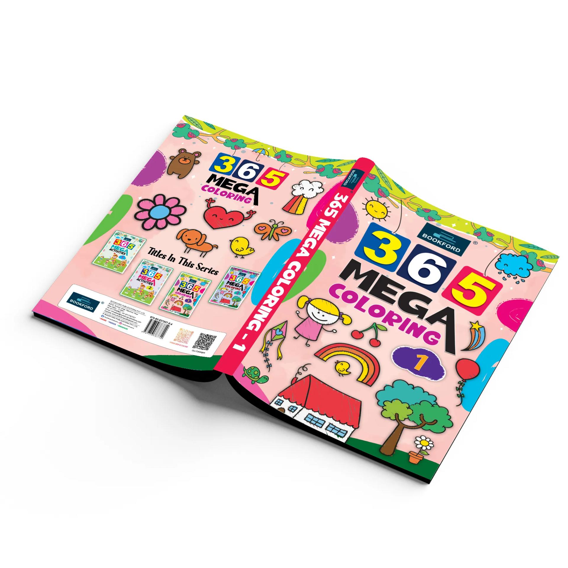 365 Mega Coloring 1 For Fun, Educational, Colorful Imagery, Engaging Activities, And Hours Of Entertainment Drawing Books For Kids. Suitable For All Ages Groups - 1