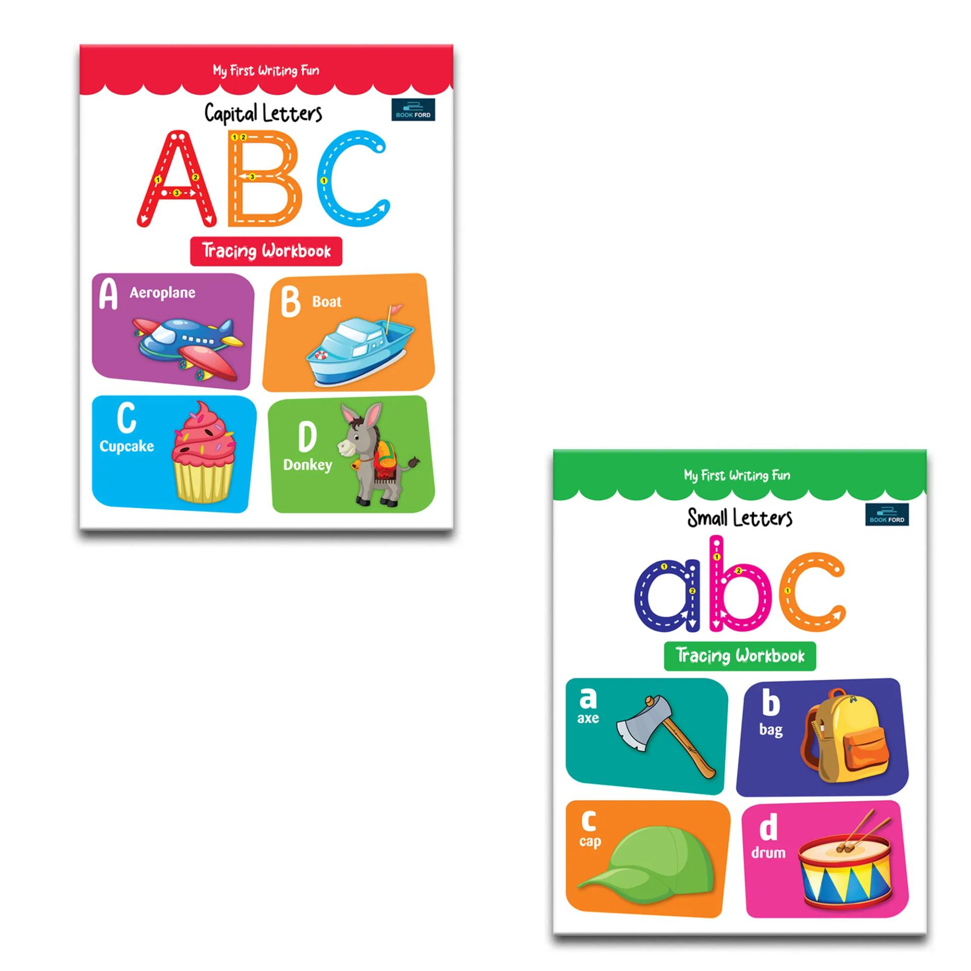 My First Writing Fun Tracing Workbook - Set Of 2 Books - Capital Letters And Small Letters - 3 Years To 4 Years ,    - 2