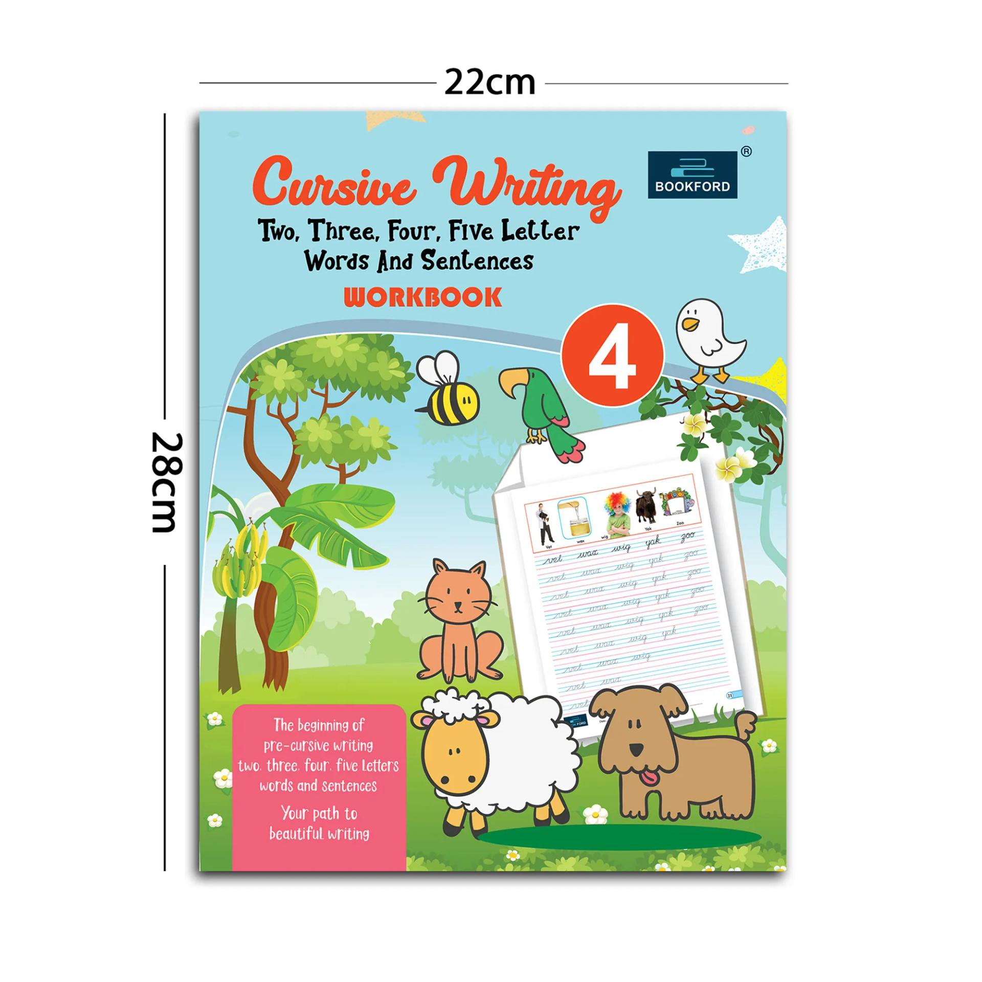 Cursive Writing Two, Three, Four, Five Letter Words & Sentences Books For Kids - Part 4 - 3