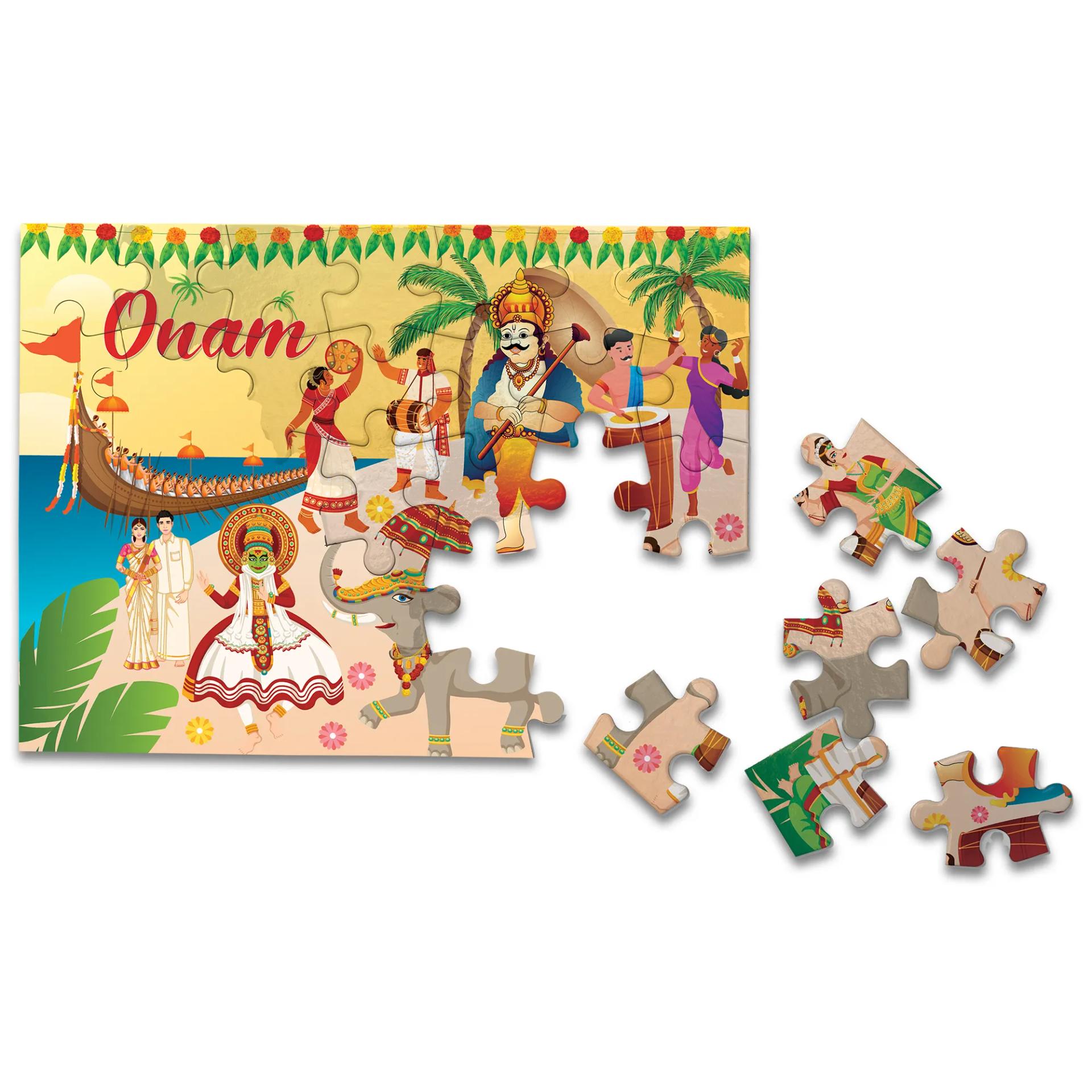 4 In 1 Folk Festivals Jigsaw Puzzle Game & Fun And Learning 96 Pieces - 5