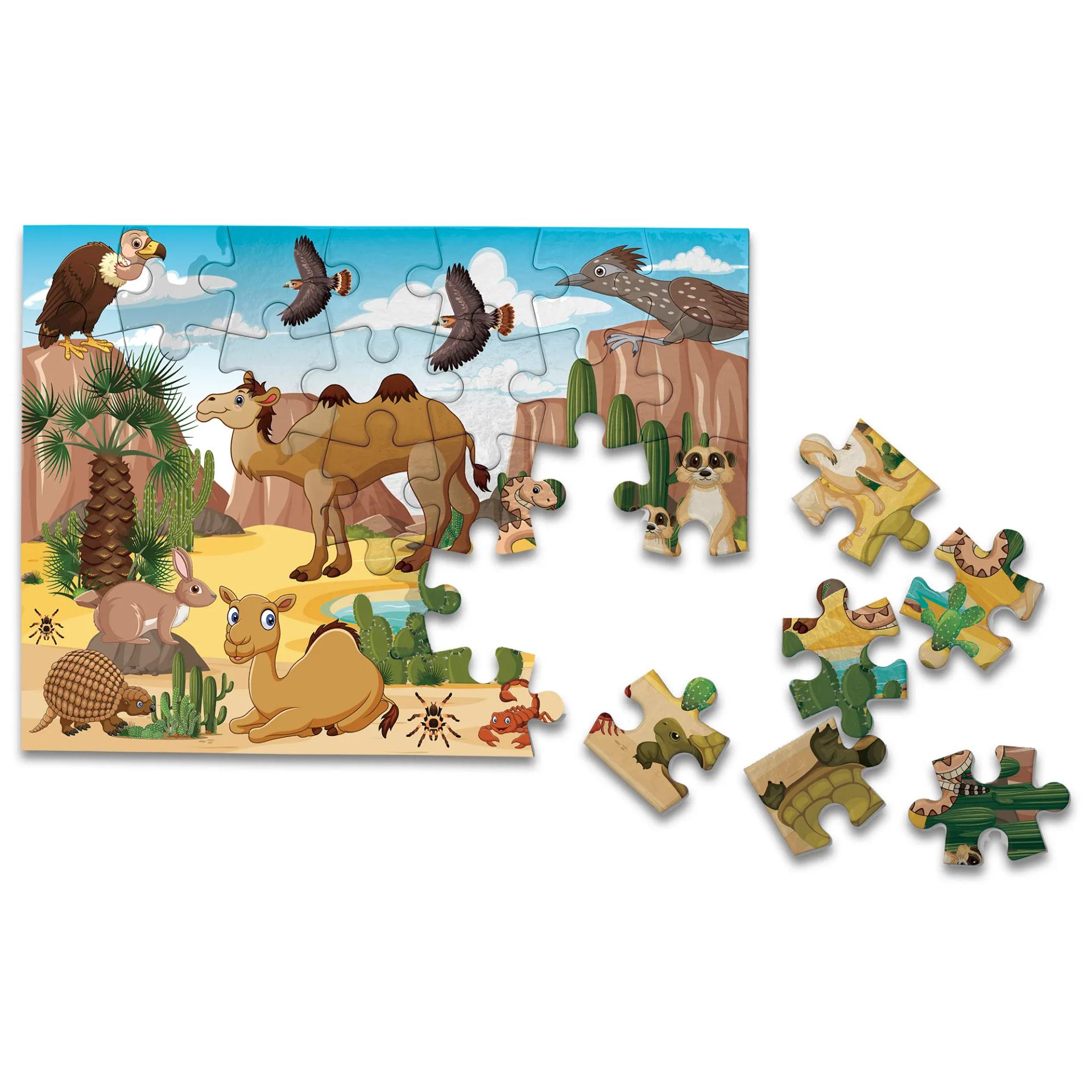 4 In 1 Animals Adventures Jigsaw Puzzle Game & Fun And Learning 96 Pieces - 4