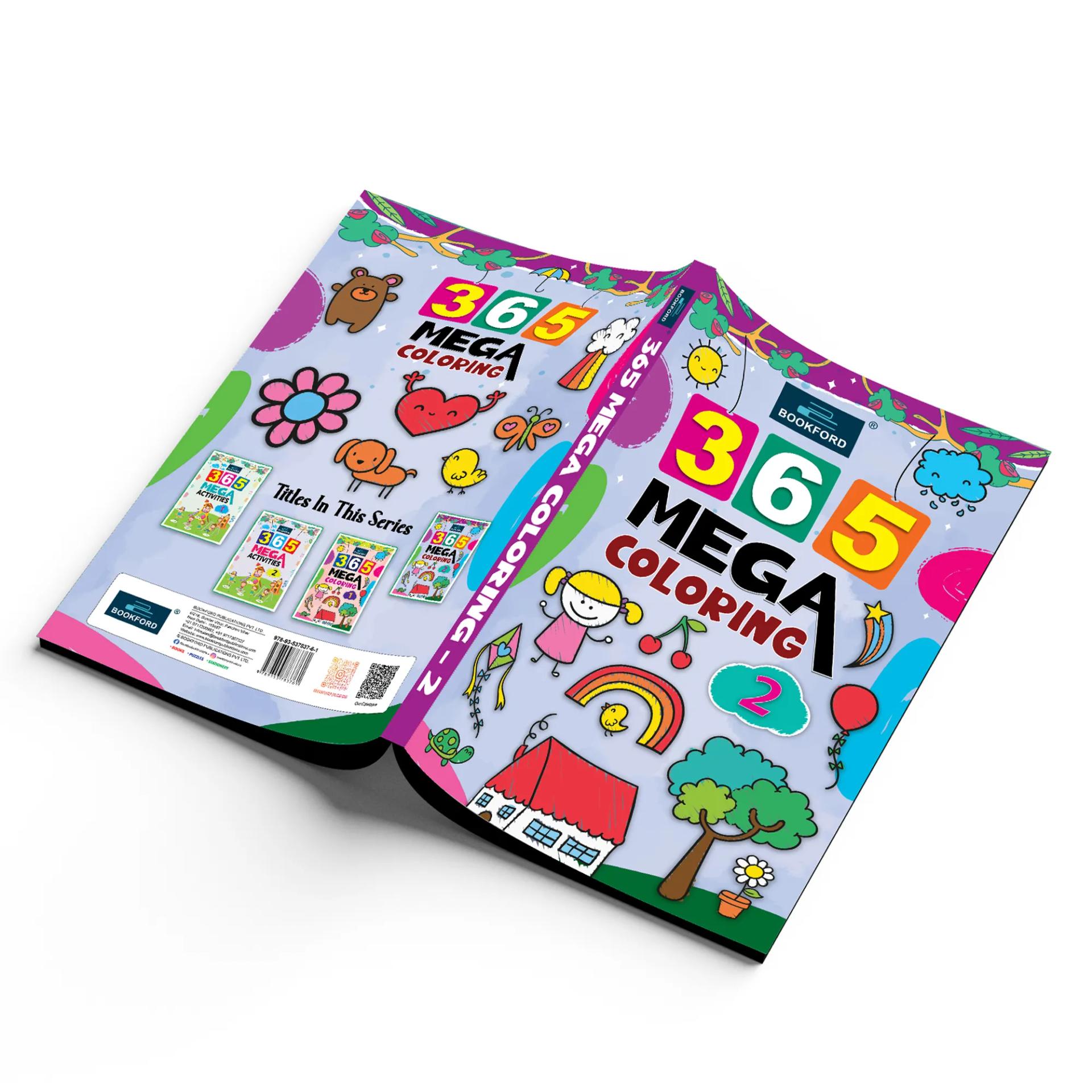365 Mega Coloring 2 For Fun, Educational, Colorful Imagery, Engaging Activities, And Hours Of Entertainment Drawing Books For Kids. Suitable For All Ages Groups - 1