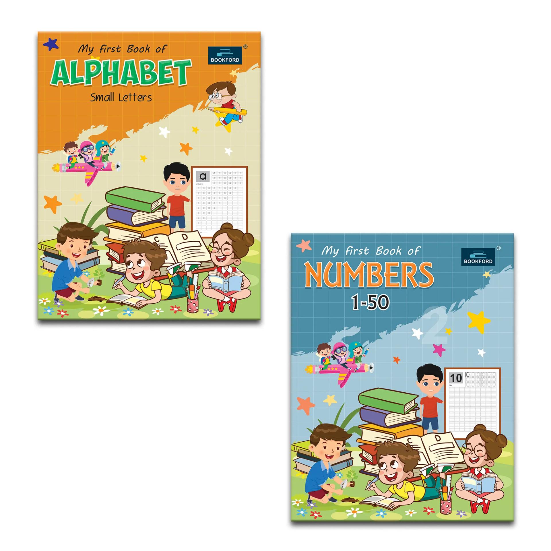 My First Writing Books For Kids - Set Of 2 Books - Small Letters , And Numbers 1-50 , - 3