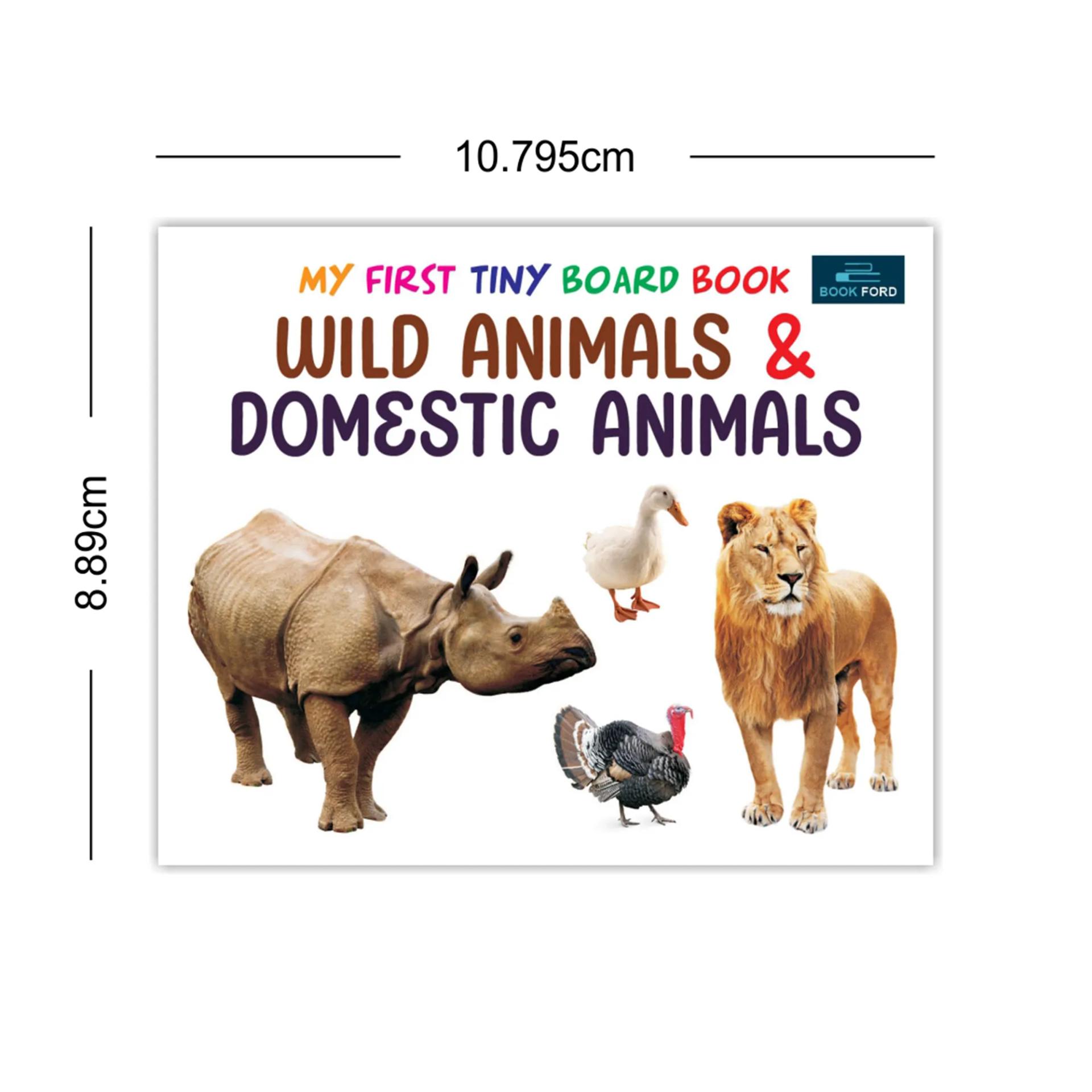 My First Tiny Board Book - Wild Animals & Domestic Animal Books For Kids - 4