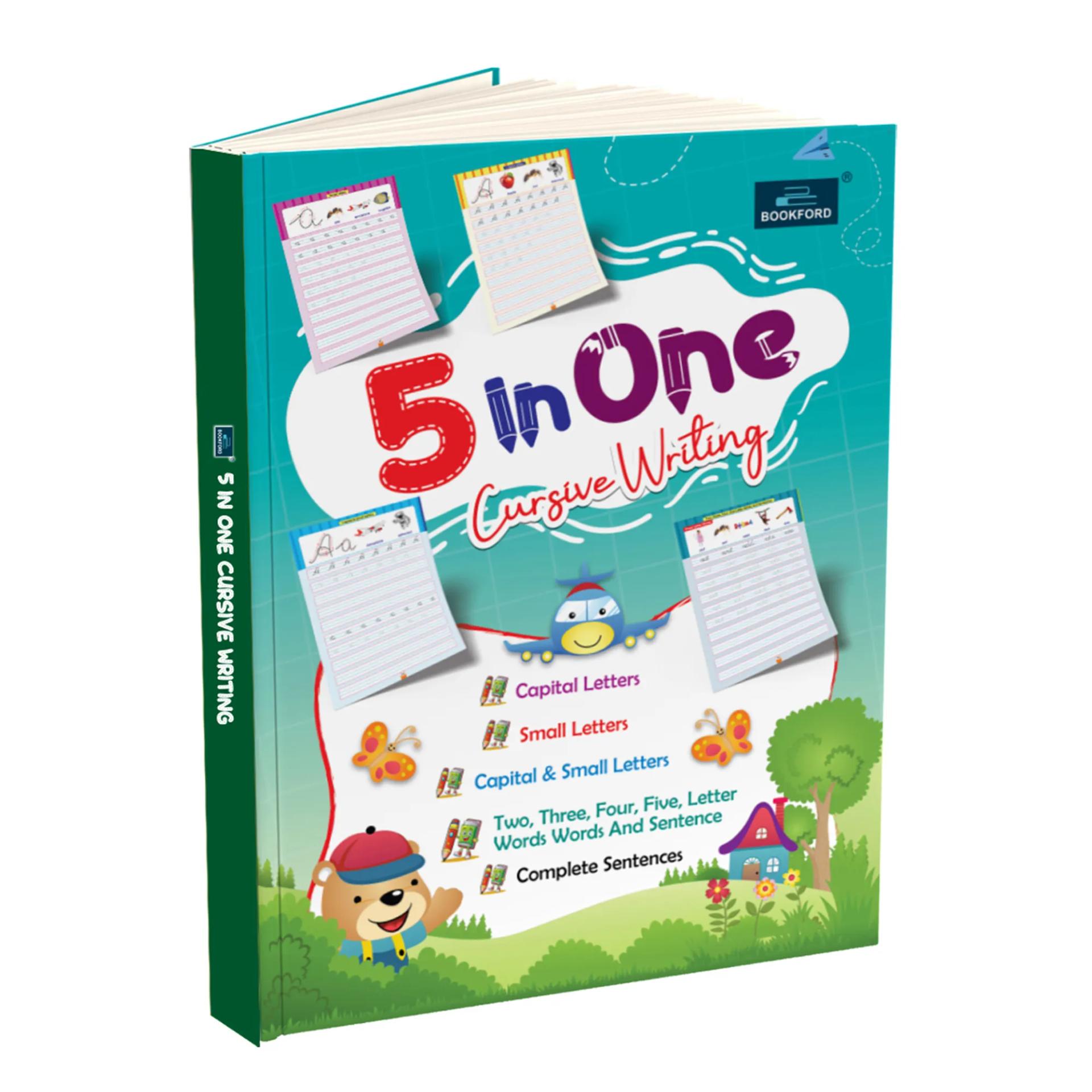 Practice Book Of 5-in-One Cursive Writing - Master The Art Of Beautiful Handwriting  - 4