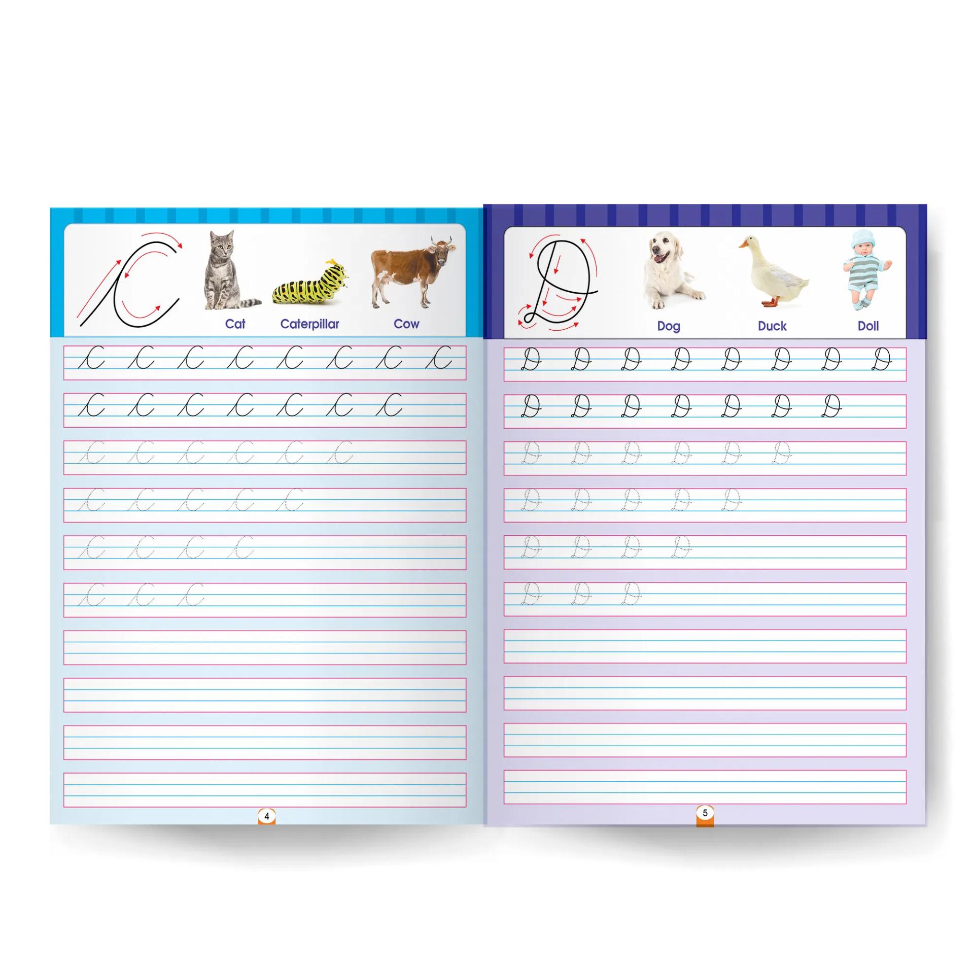 Practice Book Of 5-in-One Cursive Writing - Master The Art Of Beautiful Handwriting  - 9