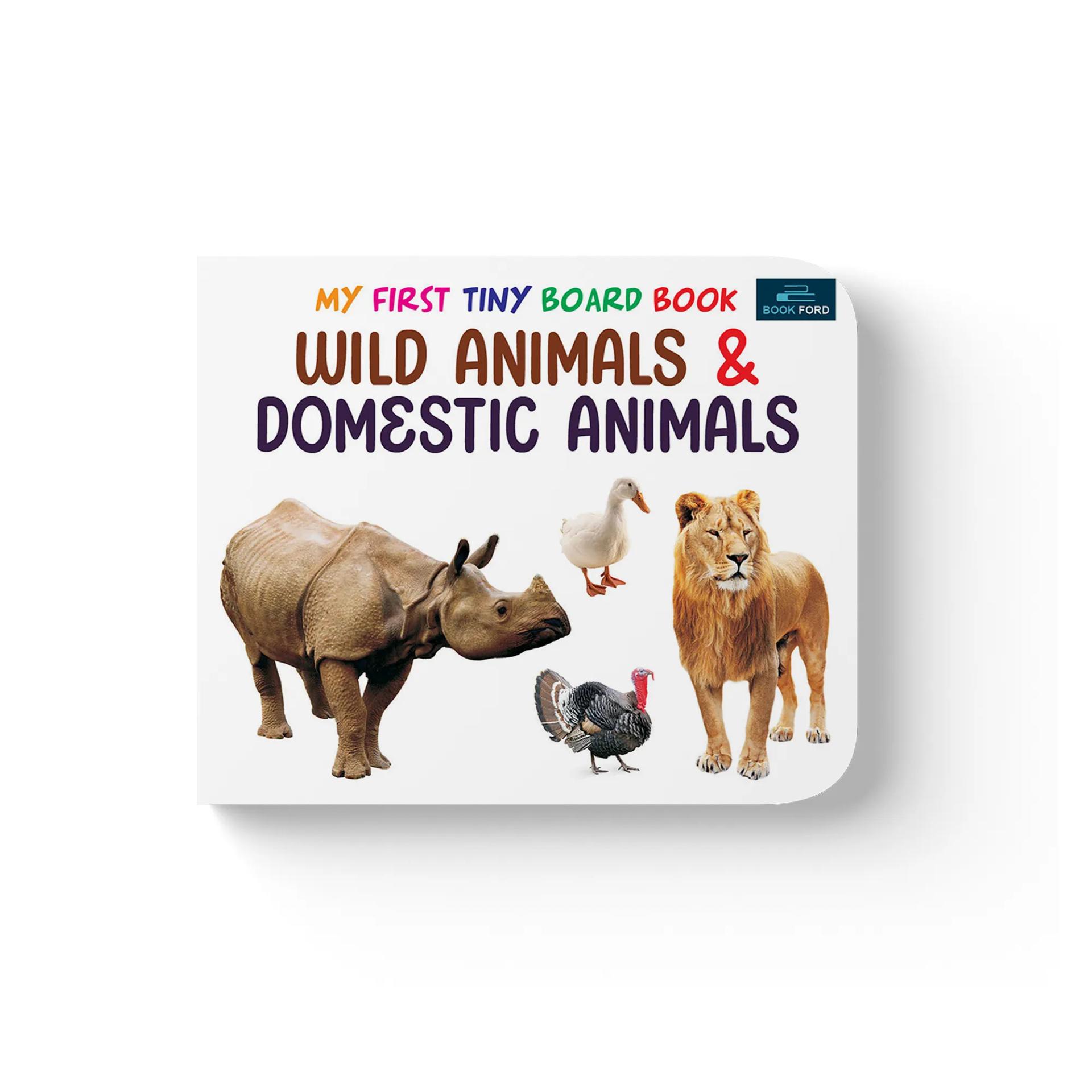 My First Tiny Board Book - Wild Animals & Domestic Animal Books For Kids - 3