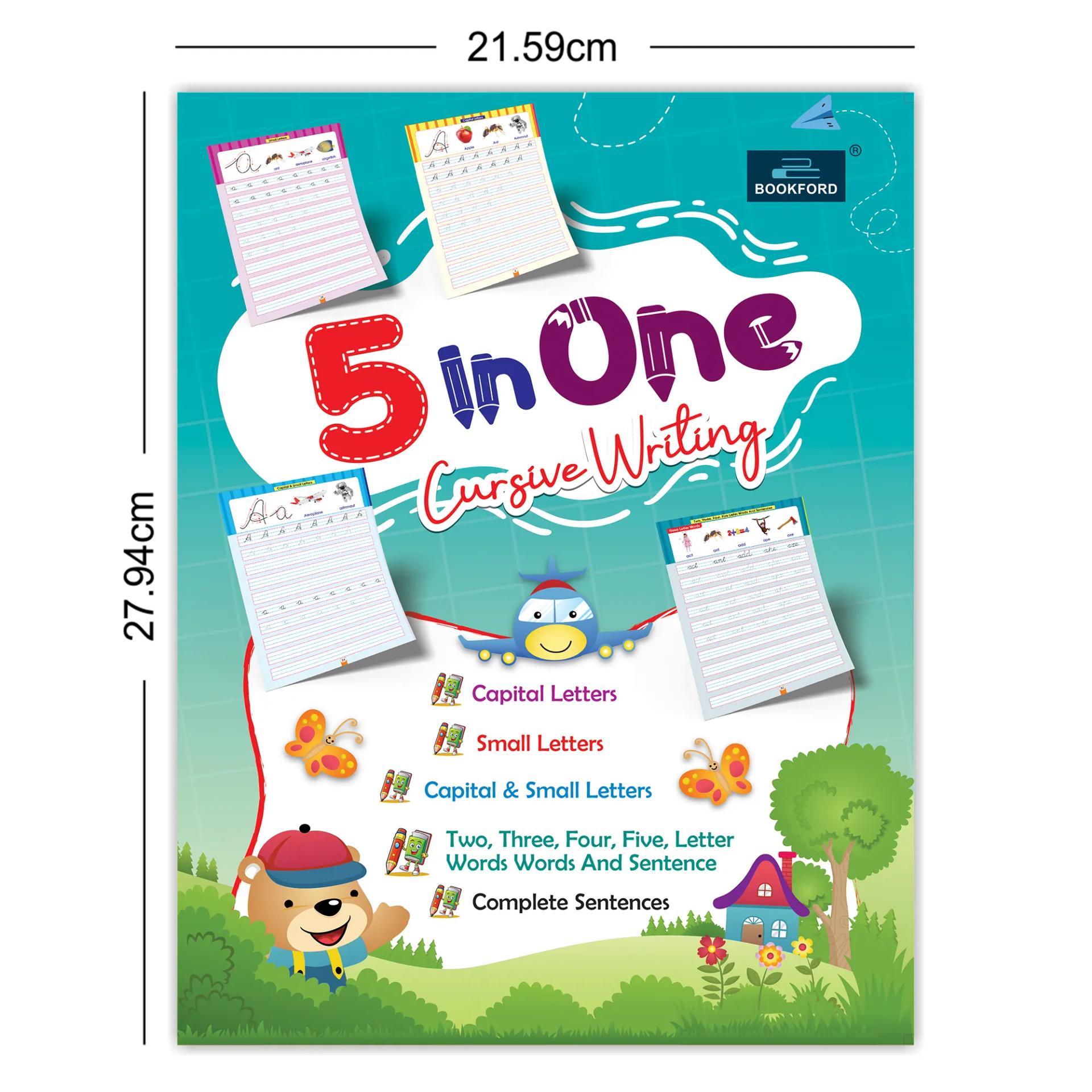 Practice Book Of 5-in-One Cursive Writing - Master The Art Of Beautiful Handwriting  - 2