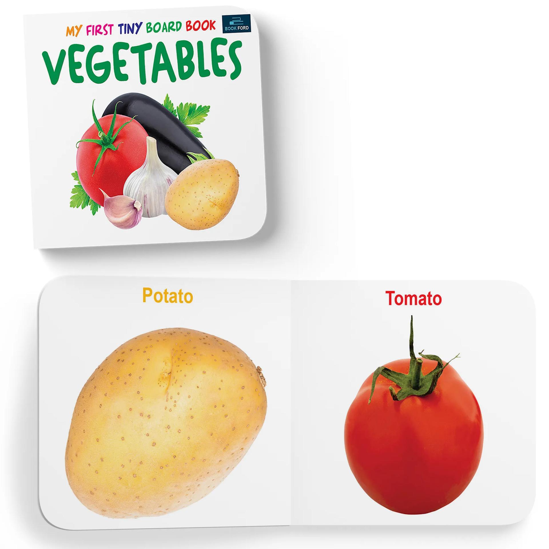 My First Tiny Board Books - Set Of 2 Books - Fruits And Vegetables For Kids Hardcover,    - 7
