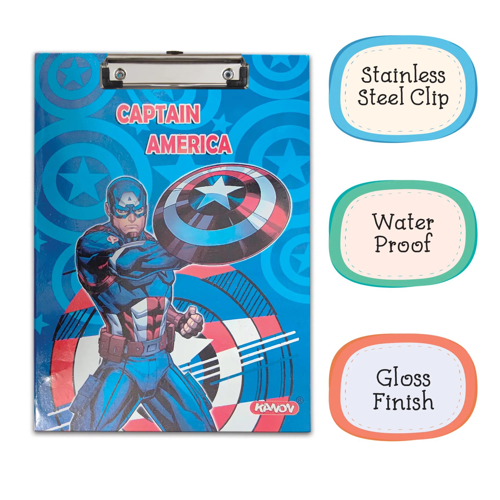 Captain America Paper Clipboard | Writing Pad | Drawing/Writing/Exam Board/Clipboard - 4
