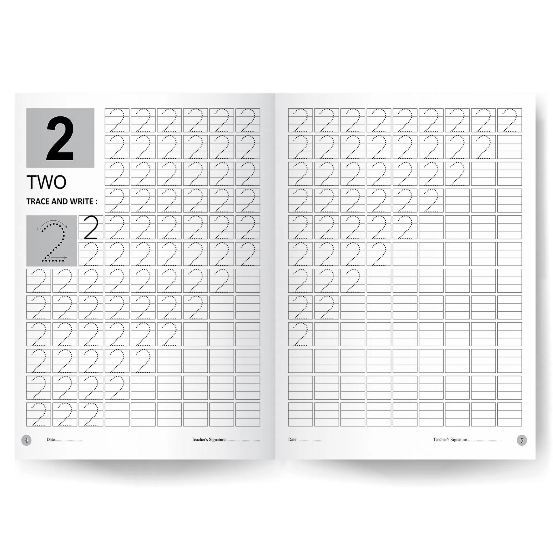 My First Writing Books For Kids - Set Of 2 Books - Capital Letters , Numbers 1-20 - 7